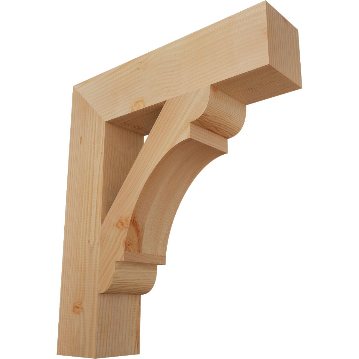 Ekena Millwork BKT06X26X30OLY05SDF Olympic block smooth 5-1/2-in x 26-in x 30-in Douglas fir Brown Wood Standard bracket