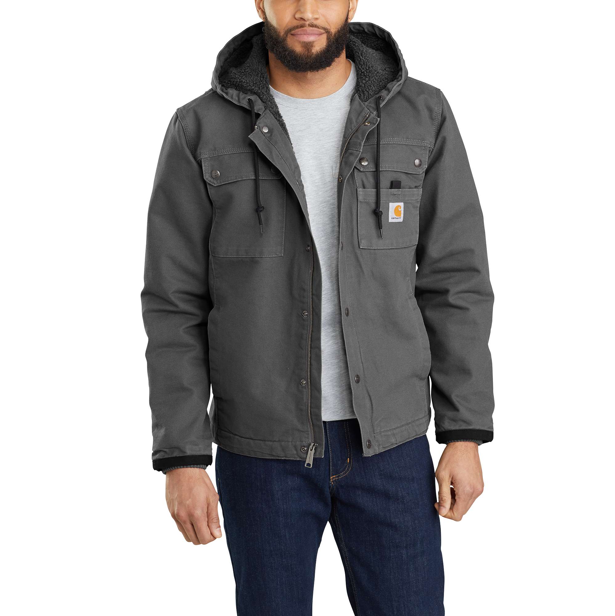 Carhartt Men's Gravel Duck Hooded Insulated Work Jacket (Extra Large ...