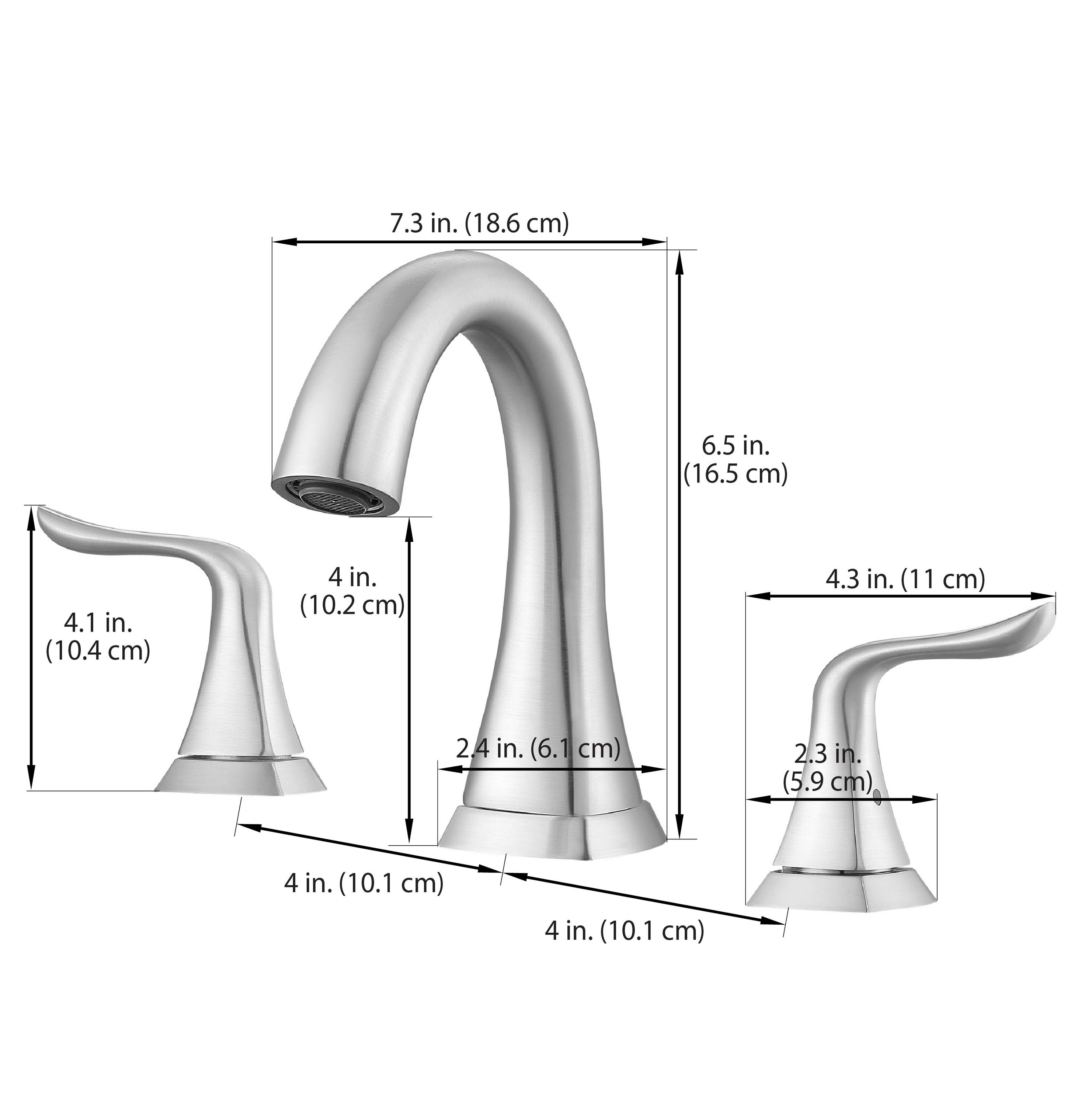 Ancona Scarlett Brushed Nickel Widespread 2-handle Bathroom Sink