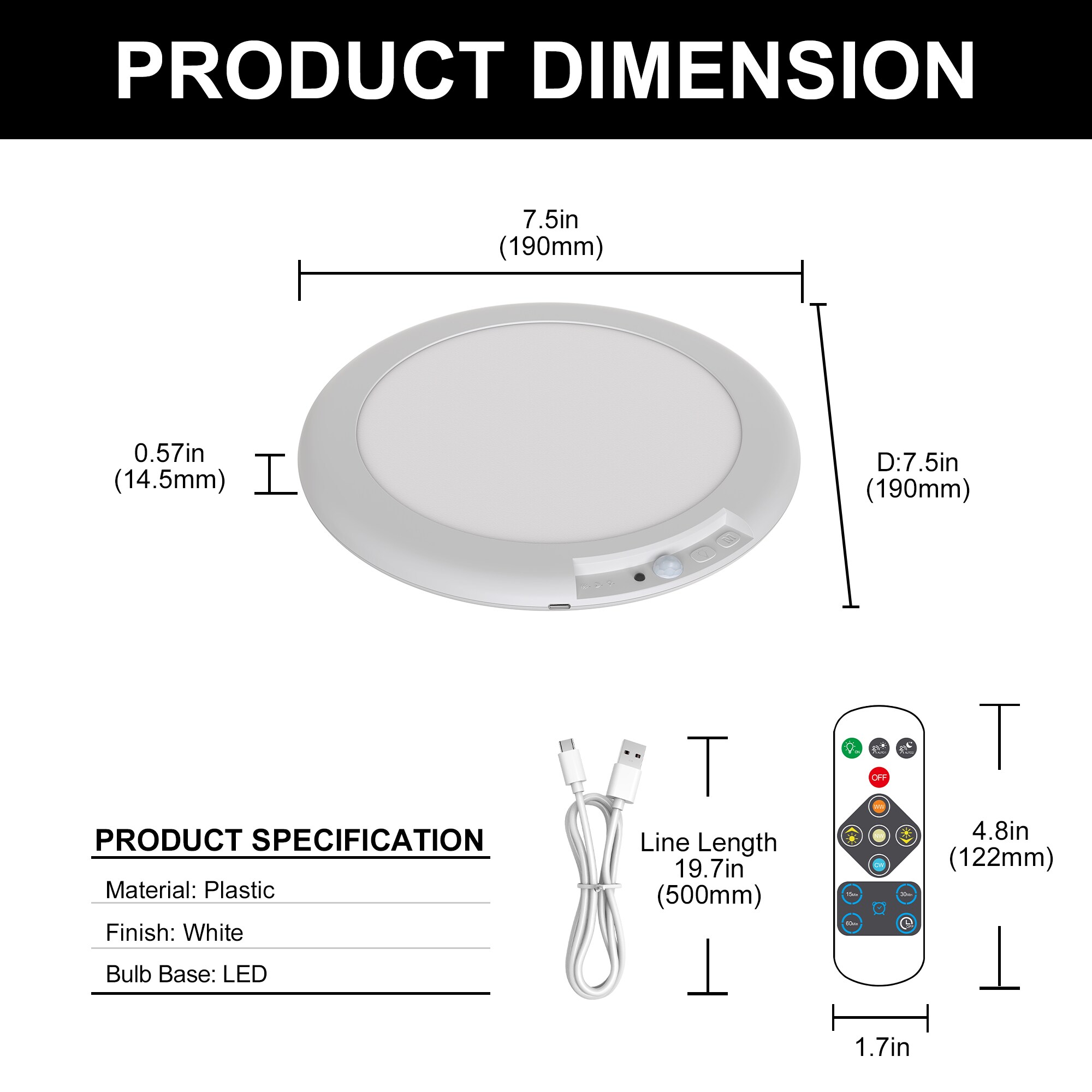 YANSUN LA-TQ-CL06601AWH-11 flushmounts - View #7