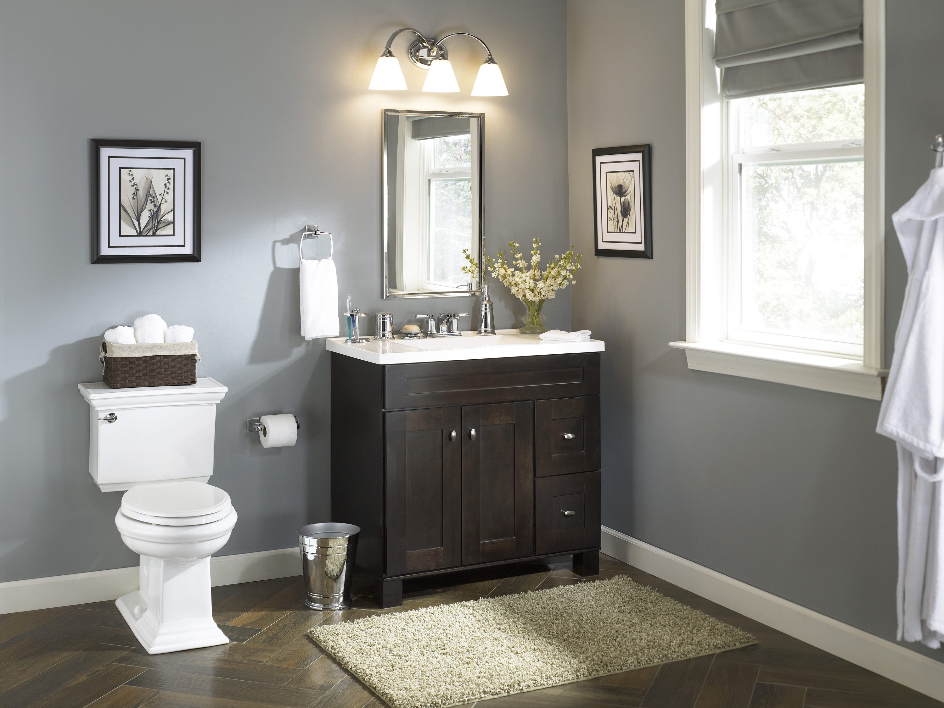 Diamond FreshFit Palencia 36-in Espresso Bathroom Vanity Cabinet