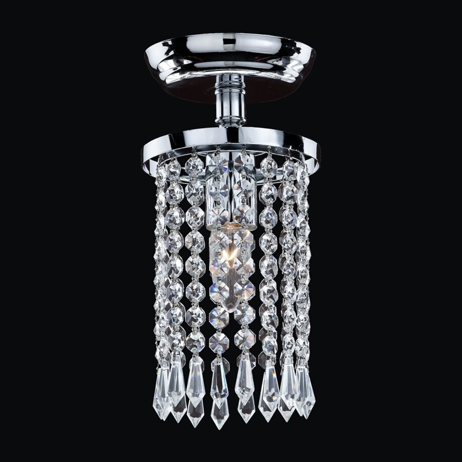 Vista 1-Light 5.5-in Silver Pearl Flush Mount Light at Lowes.com