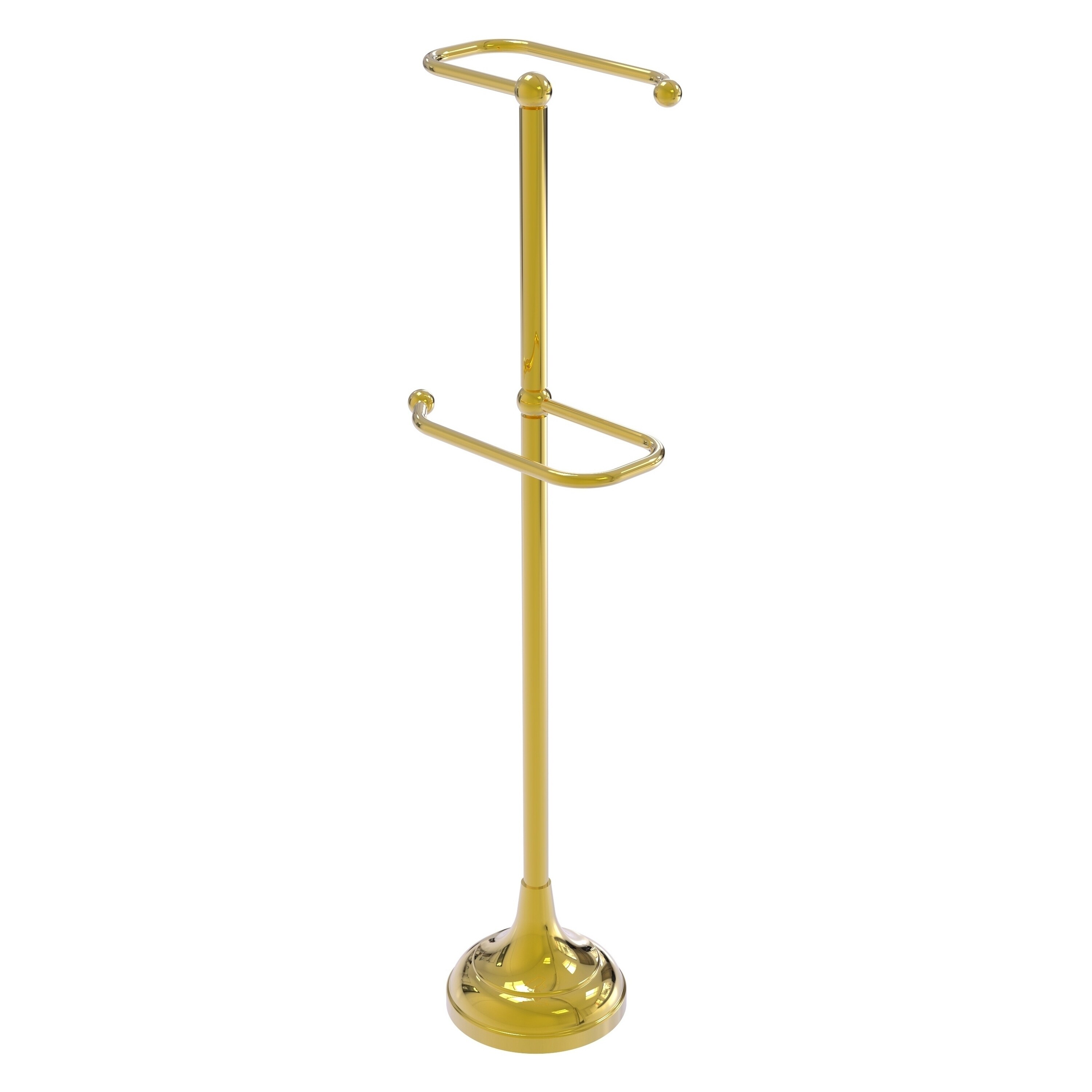 Allied Brass TS-28-PB Free Standing European Style Toilet Tissue Holder Polished Brass