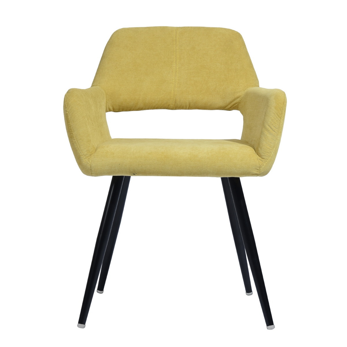 CASAINC CROMWELL YELLOW Contemporary/Modern Microfiber Upholstered Dining Arm Chair (Metal Frame)