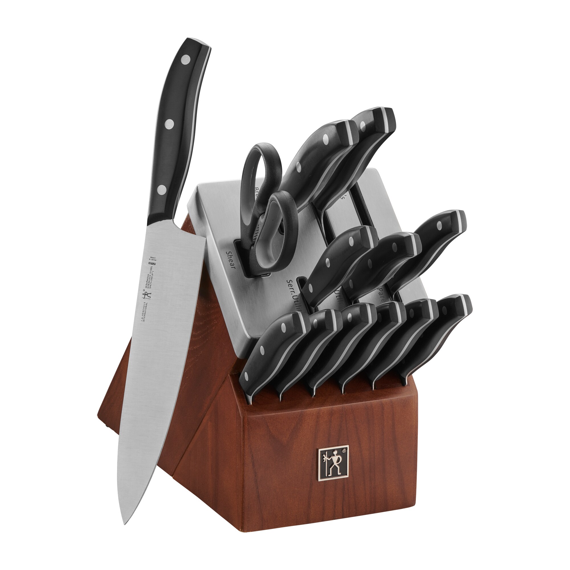 Henckels Self-Sharpening 'Graphite' Wood Knife Block Combo - Set of 7