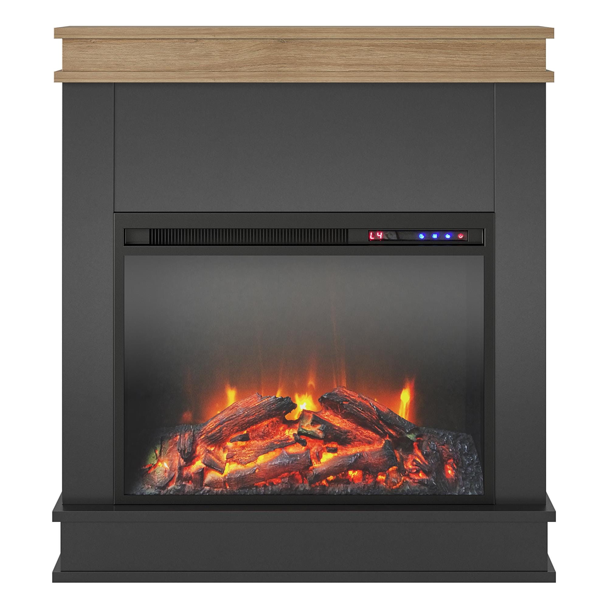 Ameriwood Home 29.69-in W Black Fan-forced Electric Fireplace 1277501COM Sansujyuku sansujyuku.com