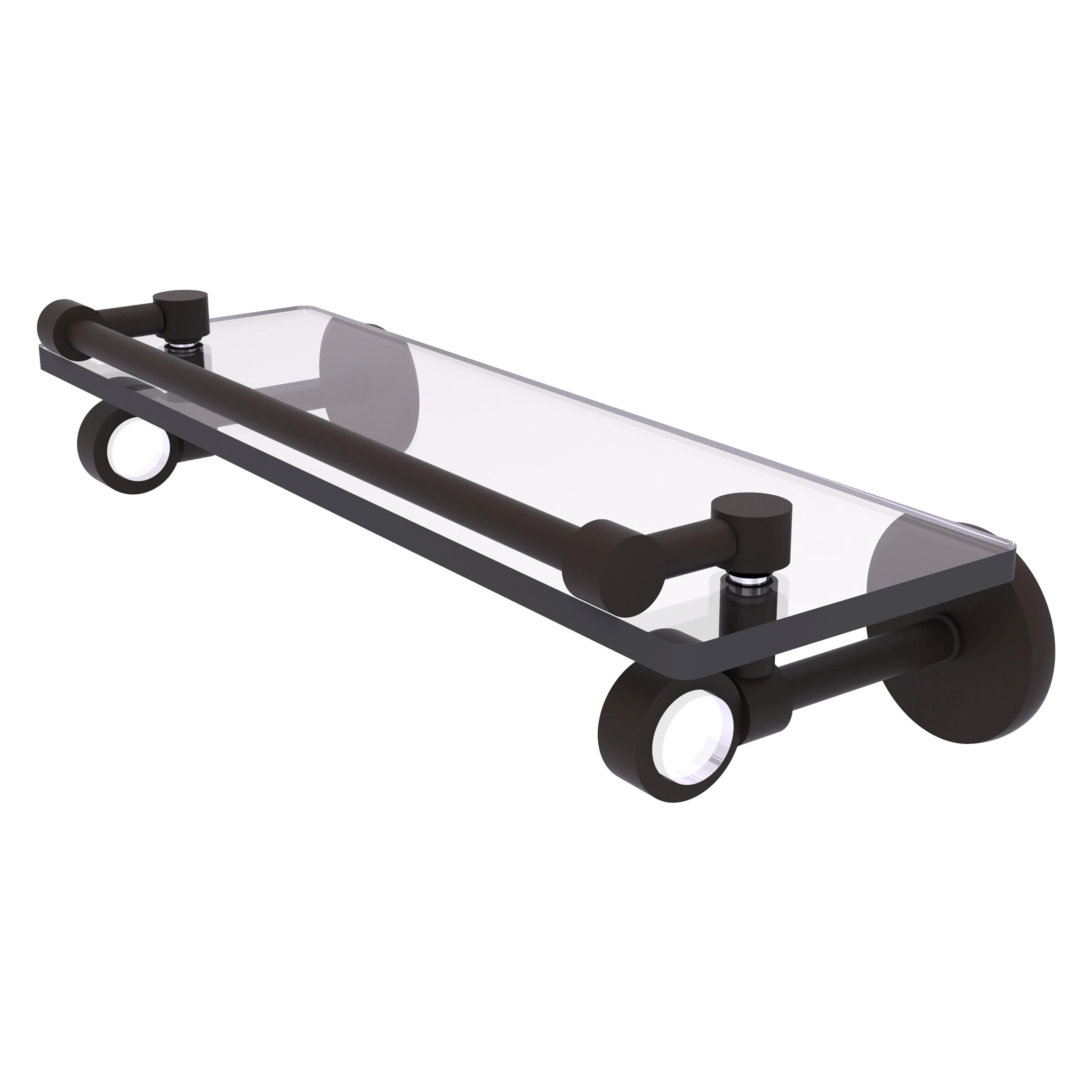 Allied Brass CV-1-16-GAL-ORB Clearview Oil-rubbed Bronze Wall mount Bathroom Shelf ( 16-in x 3.75-in x 5-in )