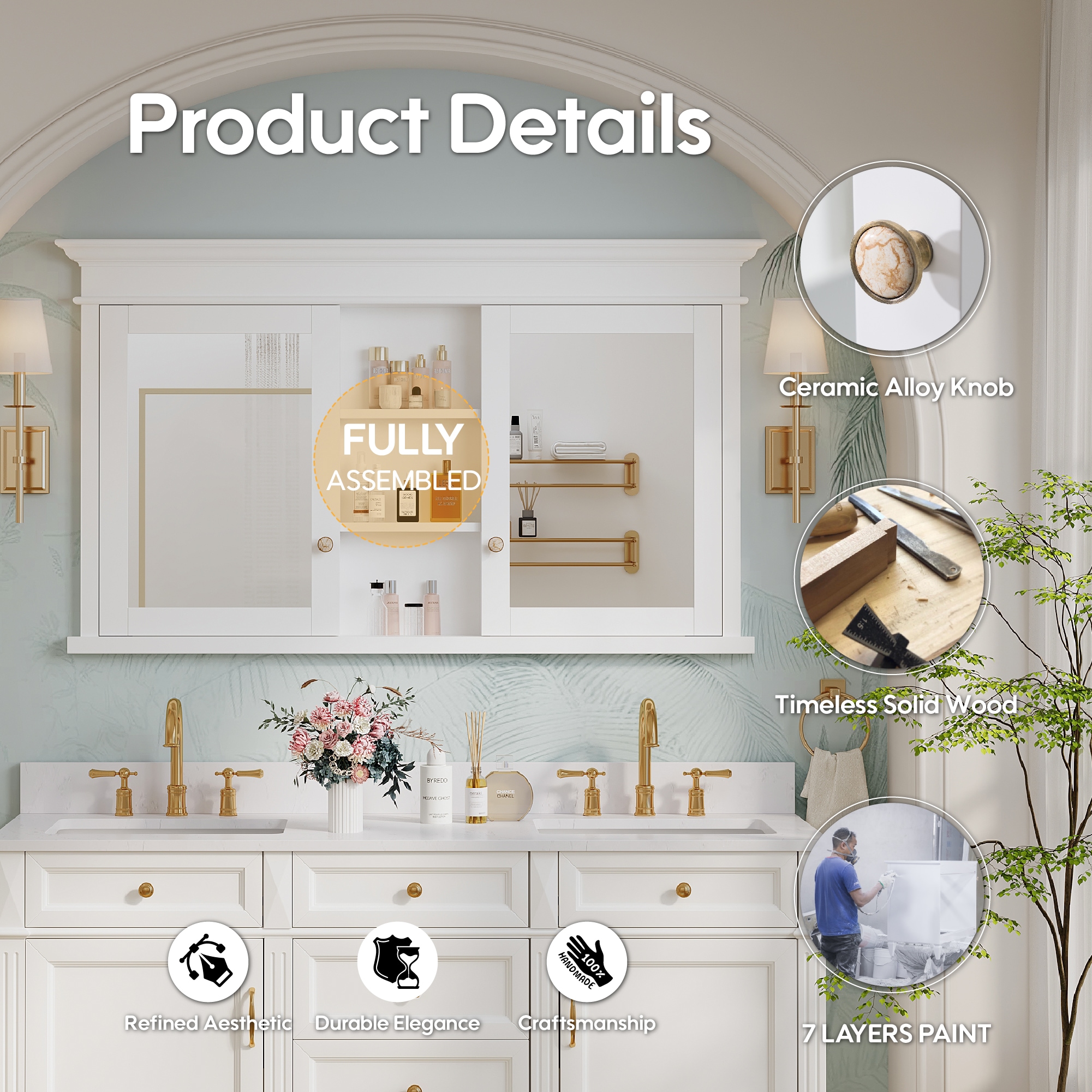 WELLFOR BCB1924BRE -WF Bathroom-Medicine-Cabinets - View #5