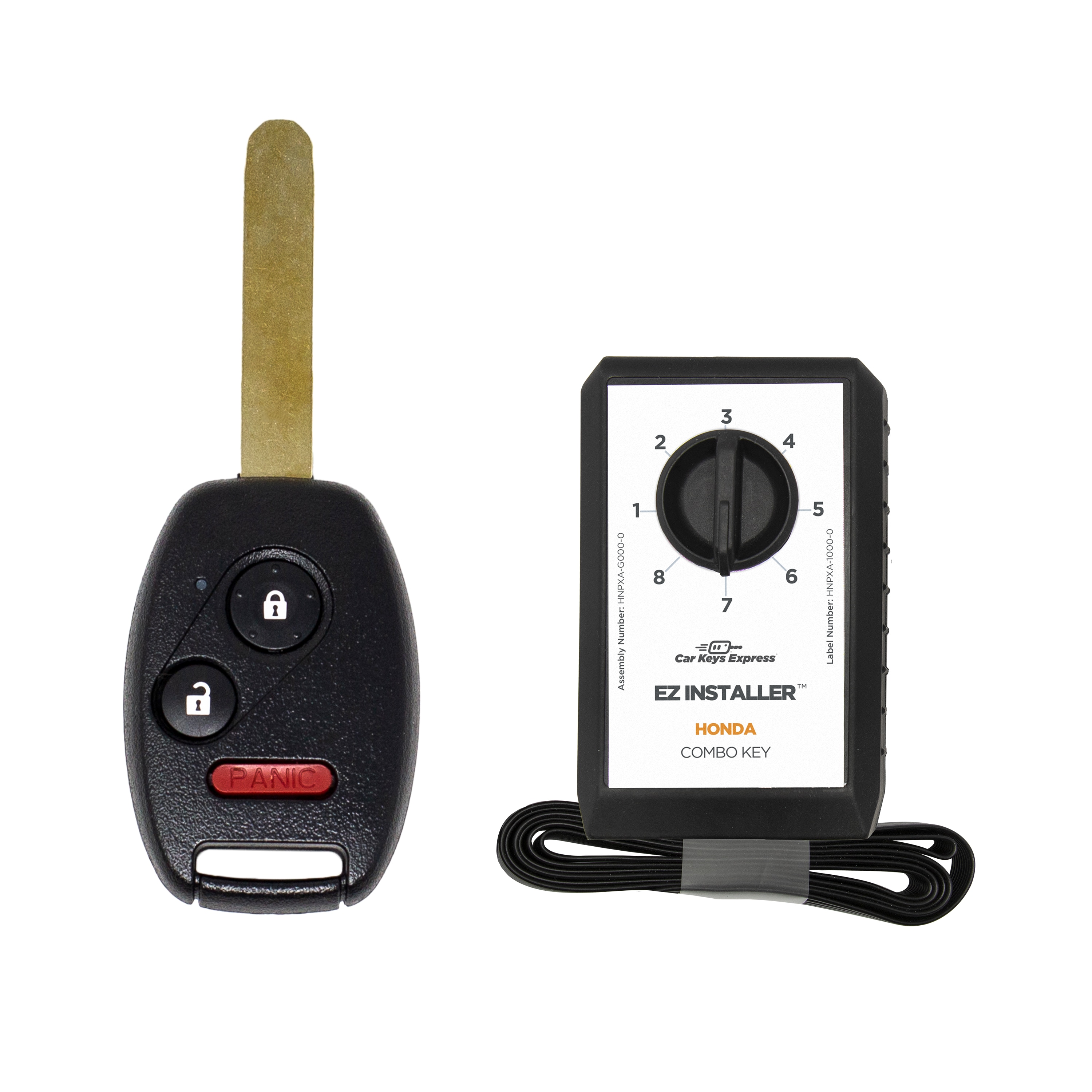 Car Keys Express HNRH-H3Z1SK Black Remote Key Combo Brass Automotive Key Blank