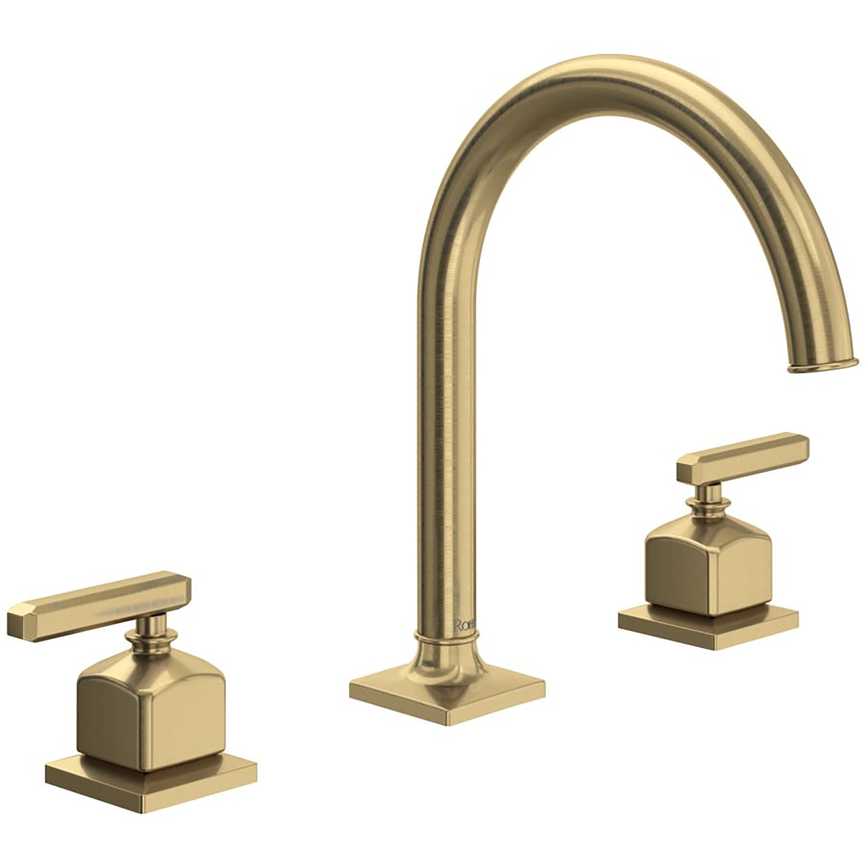 Rohl AP08D3LMAG Antique Gold Widespread 2-handle Mid-arc Residential Handle Bathroom Sink Faucet with Drain