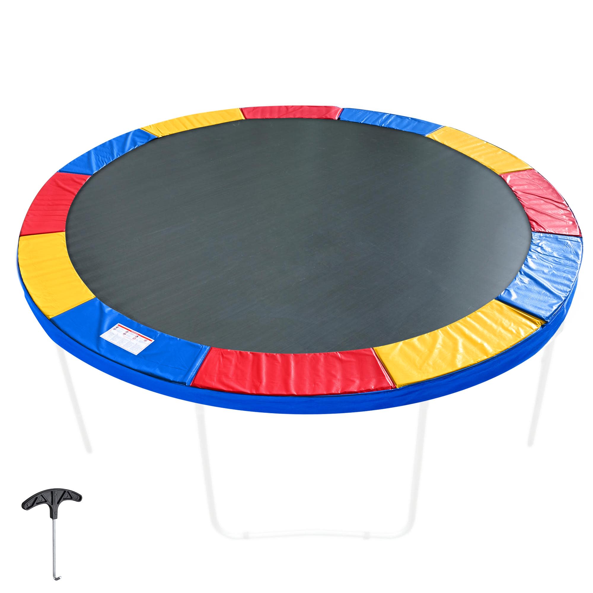 Yescom 09TMTTSP001-14F-0-LO Trampoline Mat and Pad Replacement Kit with 72V-Ring Fits 14 ft Trampoline Frame