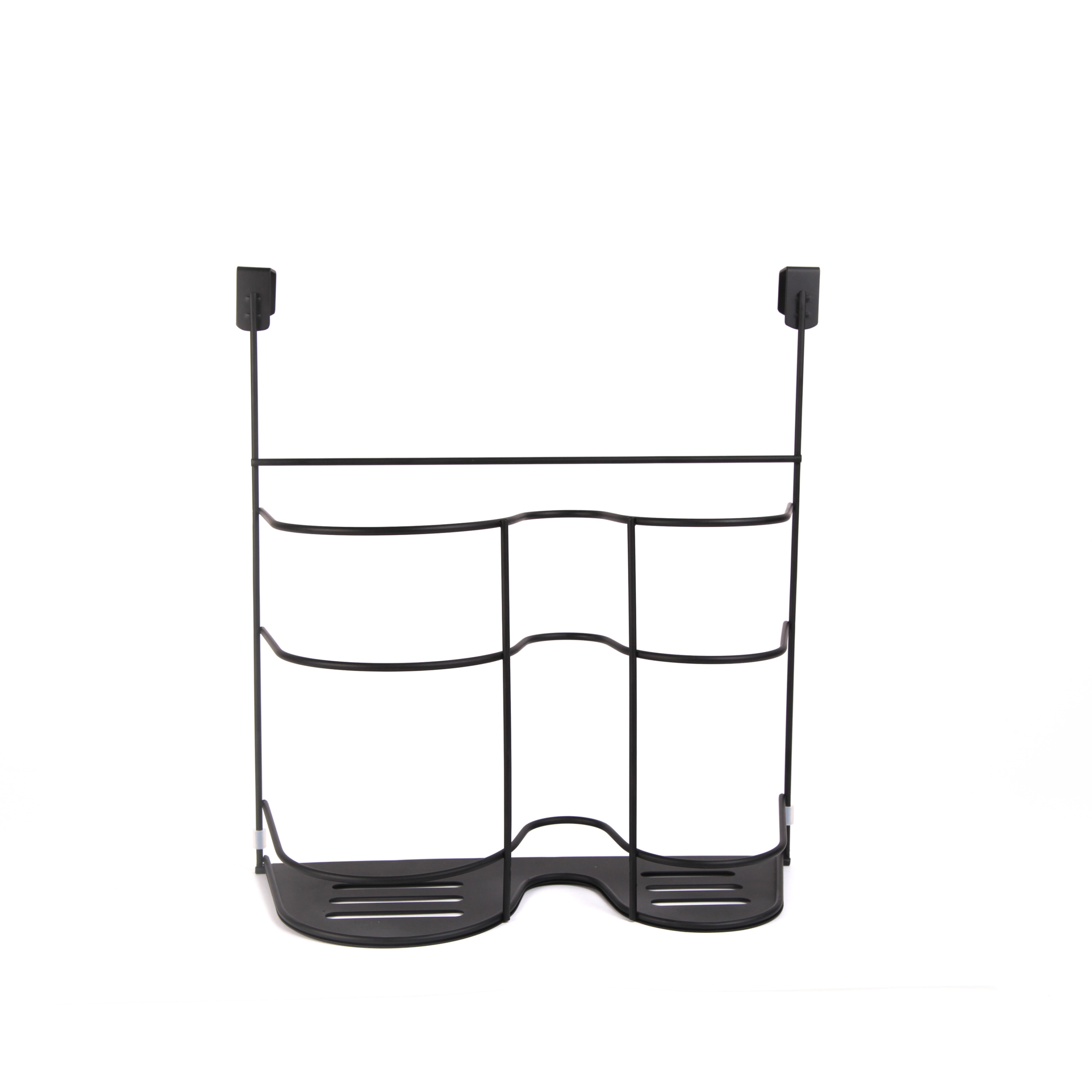 Kenney KN61594 13-in W x 12.8-in H x 6.3-in D 1 -Tier Over-the-cabinet Black Stainless steel Door organizer