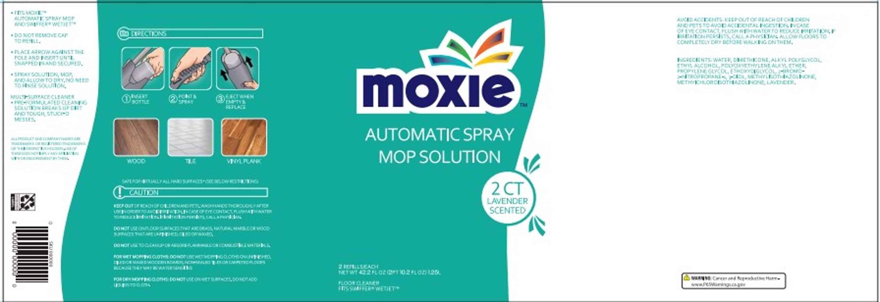 MOXIE MXQC24006 Lavender Liquid Floor Cleaner 42.2 -fl oz 2 -Pack