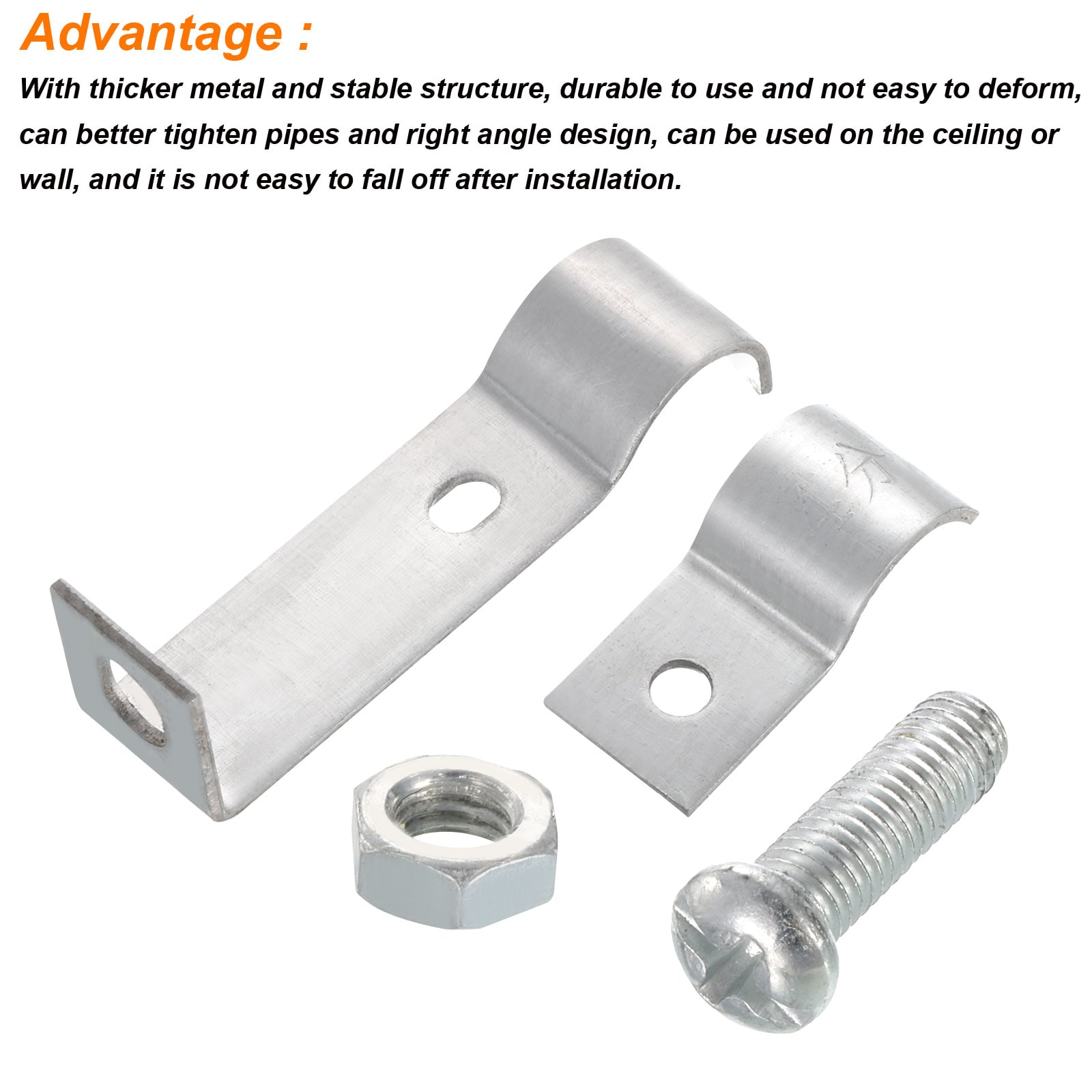 Unique Bargains S26031900UX3888 Pipe-Support-Clamps - View #4