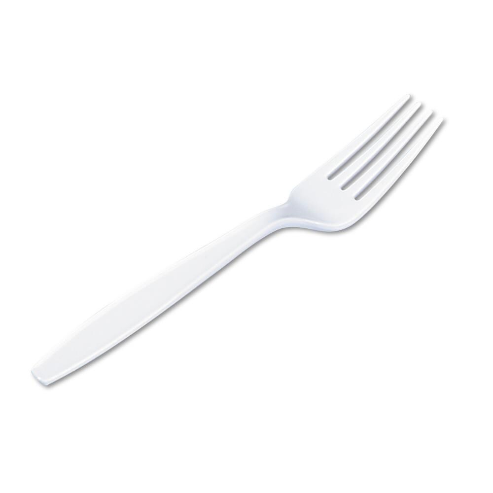 Comfy Package [100 Pack] Heavy Duty Disposable Basic Plastic Forks - Clear