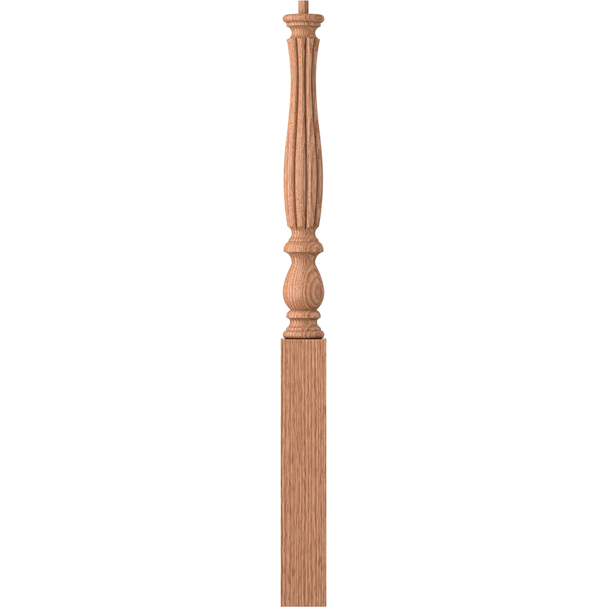 L.J. Smith Stair Systems LJB-3910-O Harbor 3.25-in x 43-in Unfinished Red oak Starting Stair Newel Post