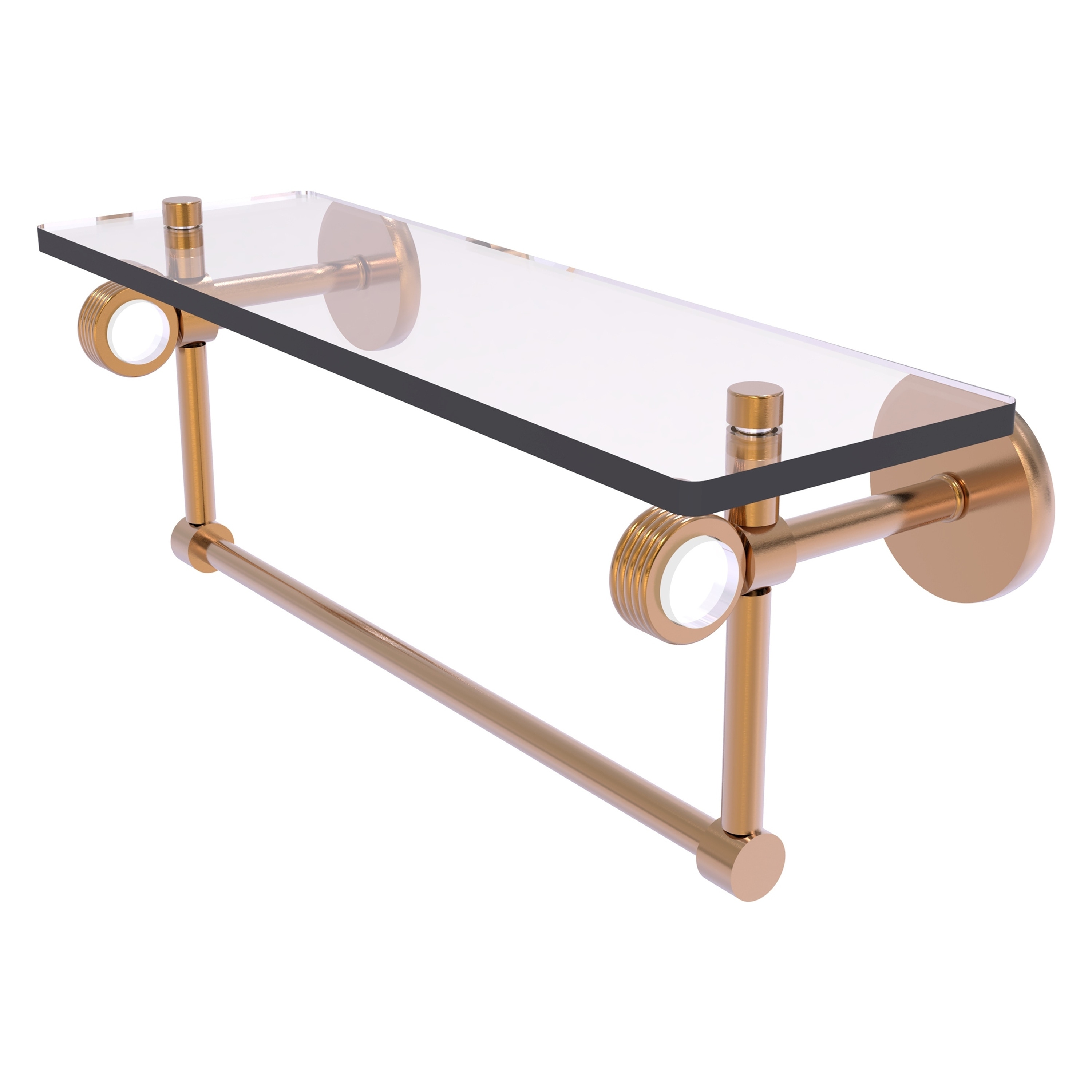 Allied Brass CV-1TBG-16-BBR Clearview Brushed Bronze Wall mount Bathroom Shelf ( 16-in x 6.2-in x 5-in )