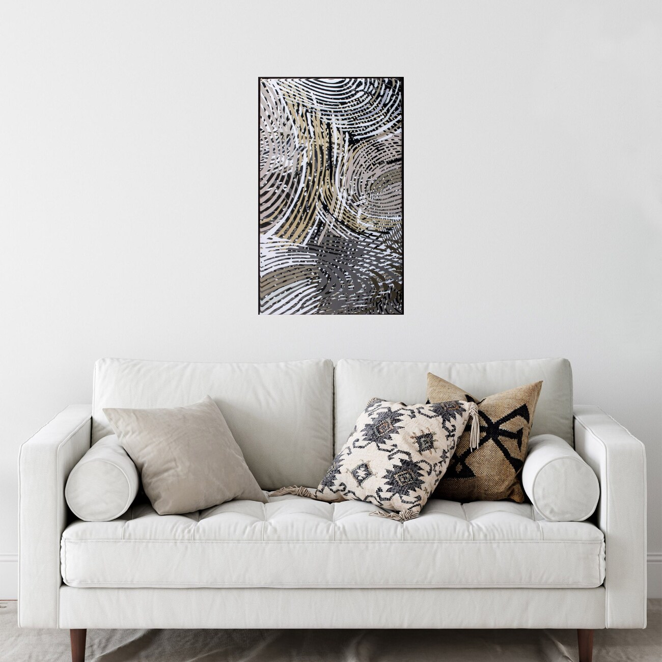 HomeRoots 4000395633 Abstract Fingerprint Pattern 2 Canvas Wall Art