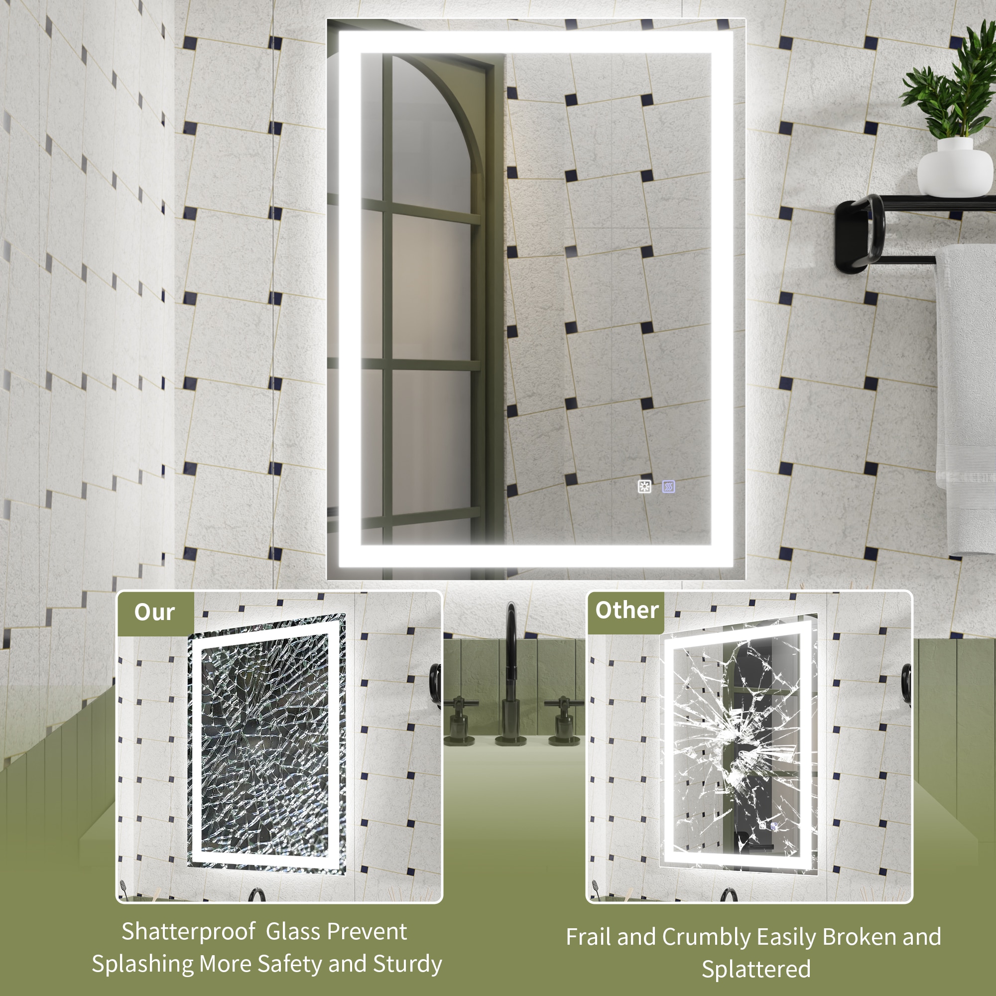 ExBrite JQBM2436FBVC Framed-Bath-Mirrors - View #10