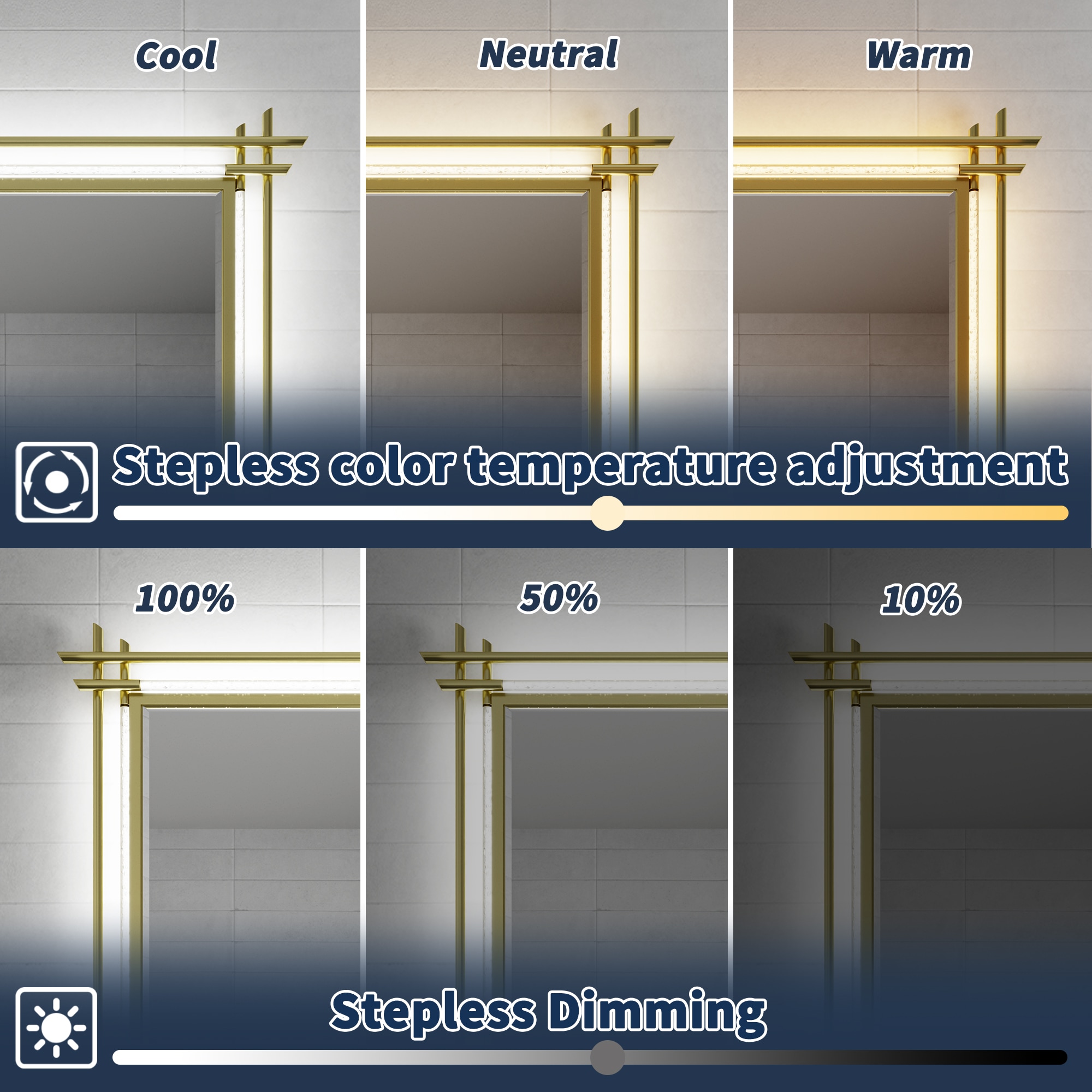 AAZJ ASY-MC2430GD Framed-Bath-Mirrors - View #7