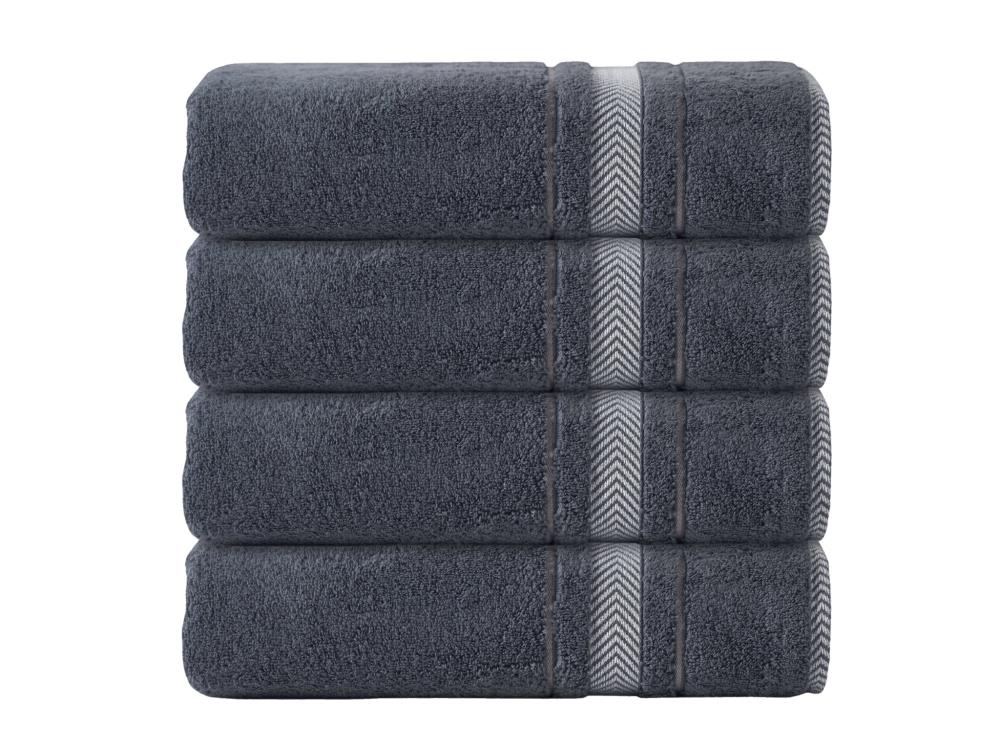 Enchante Home 6-Piece Anthracite Turkish Cotton Bath Towel Set (Unique) in  the Bathroom Towels department at