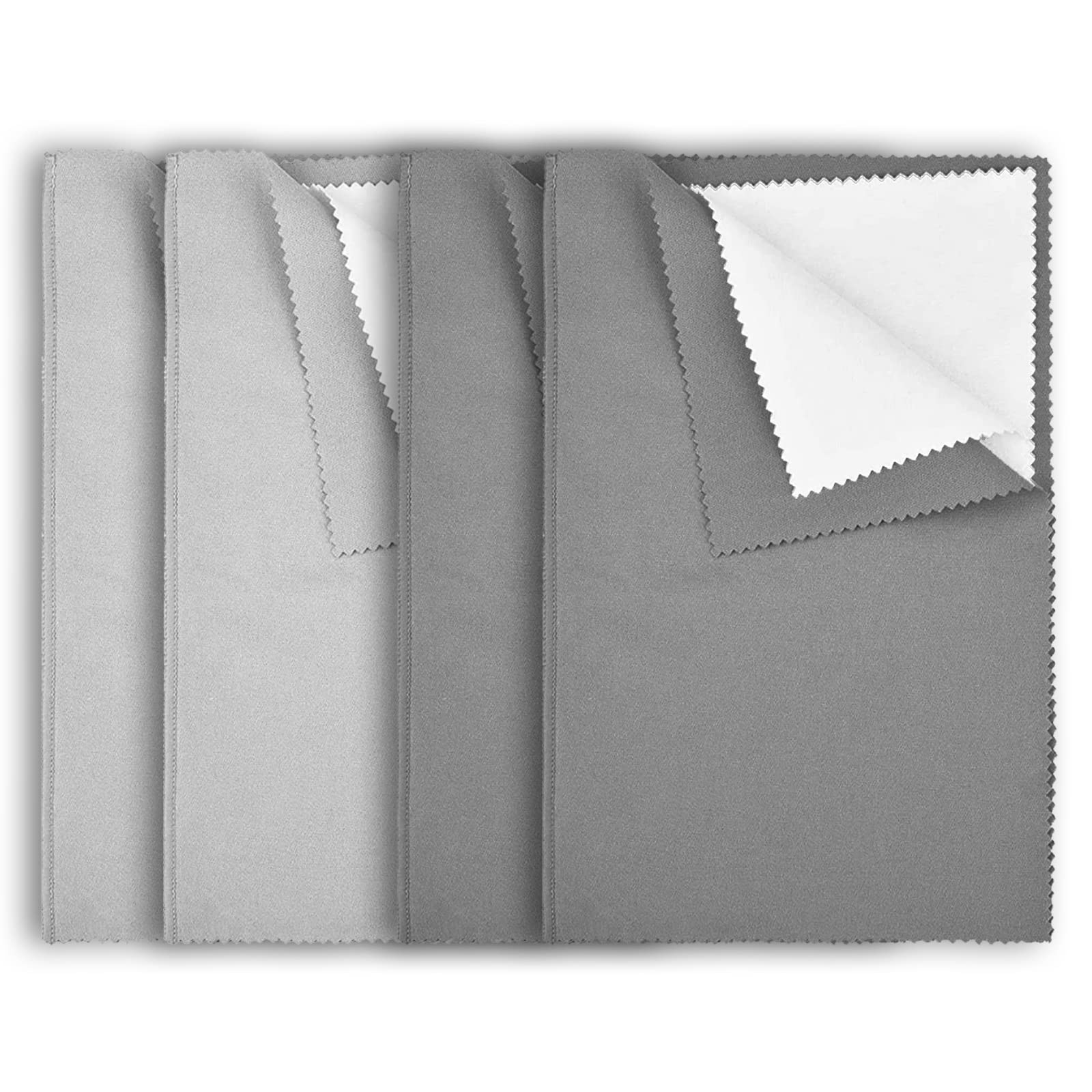 KIWDZFU  4 pcs Silver Polishing Cloth Large Double Sided Jewelry Cleaning Cloth for Gold Sterling Silver Platinum Removes Tarnish and Dirt