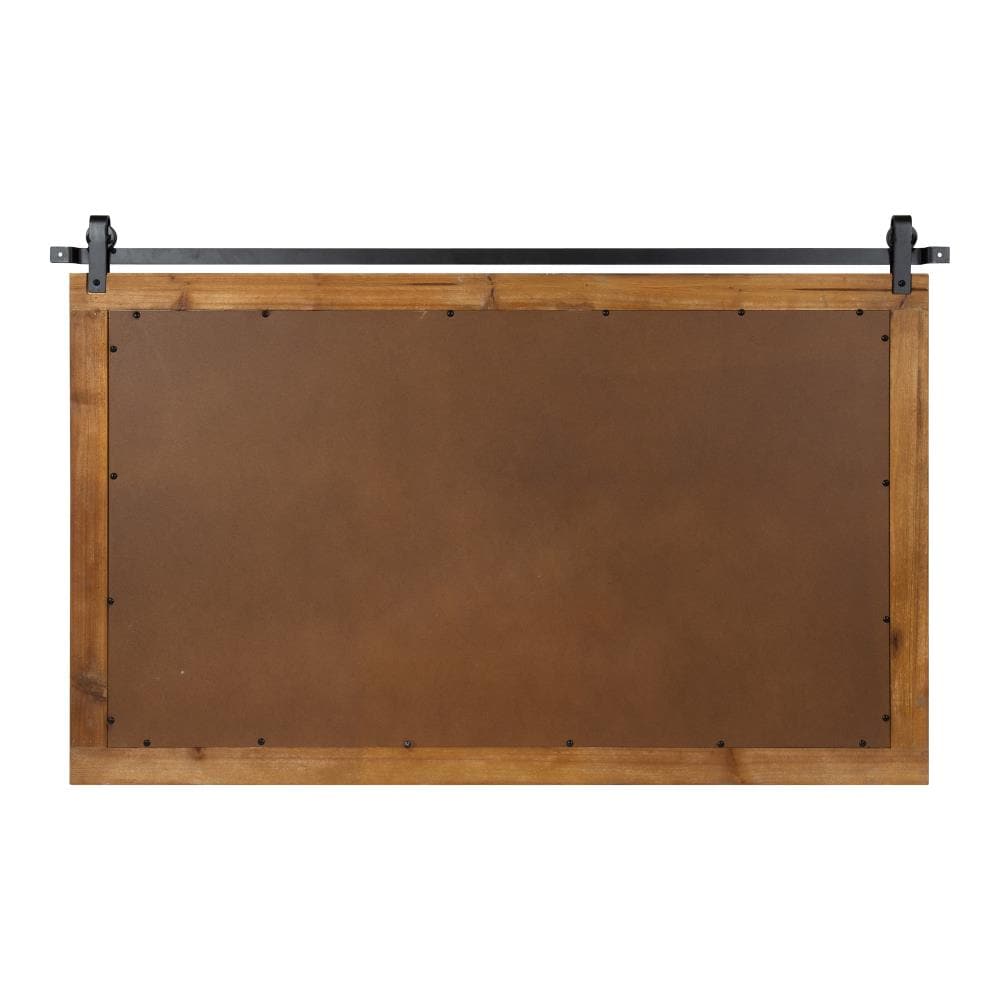 Rustic Brown Full Length Rectangular Wood Wall Mirror