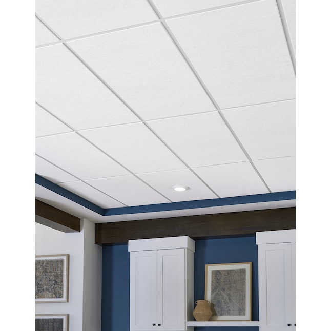Armstrong Ceilings 48-in x 24-in Yuma White 8-Pack White Smooth 15/16-in Drop Acoustic Panel Ceiling Tiles Armstrong Ceilings 48-in x 24-in Yuma White 8-Pack White Smooth 15/16-in Drop Acoustic Panel Ceiling Tiles