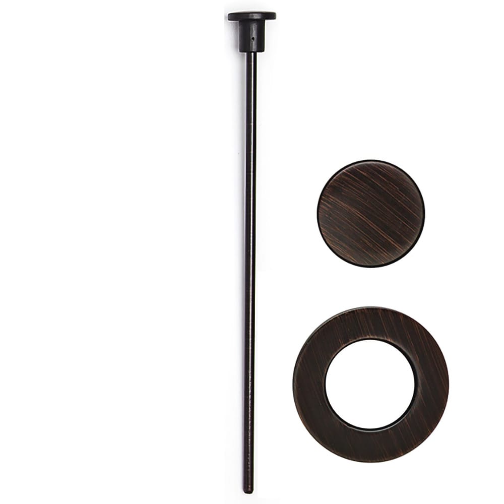 PF WaterWorks PF0779 Oil Rubbed Bronze Threaded Pop-up Drain Trim Kit with Cap Flange and Pull Rod