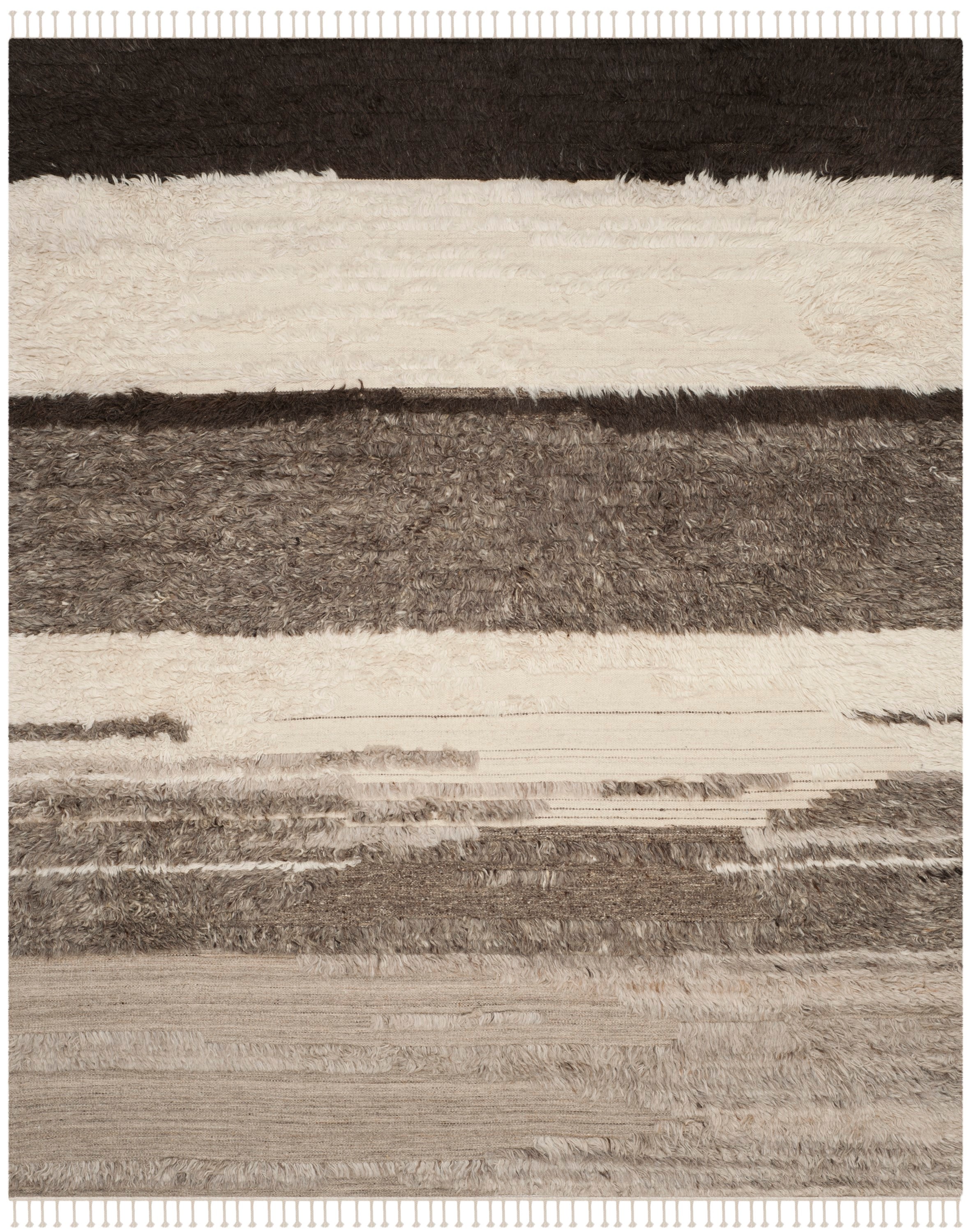 Elevated Gray Hand-Knotted Wool & Cotton 8'x10' Area Rug