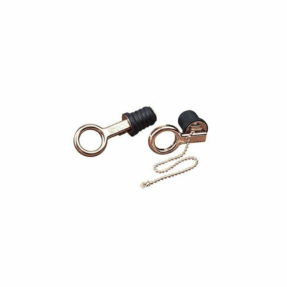 PowerHouse ZX9NRTHR4022 520070-1 1 in. Snap Handle Drain Plug, Brass
