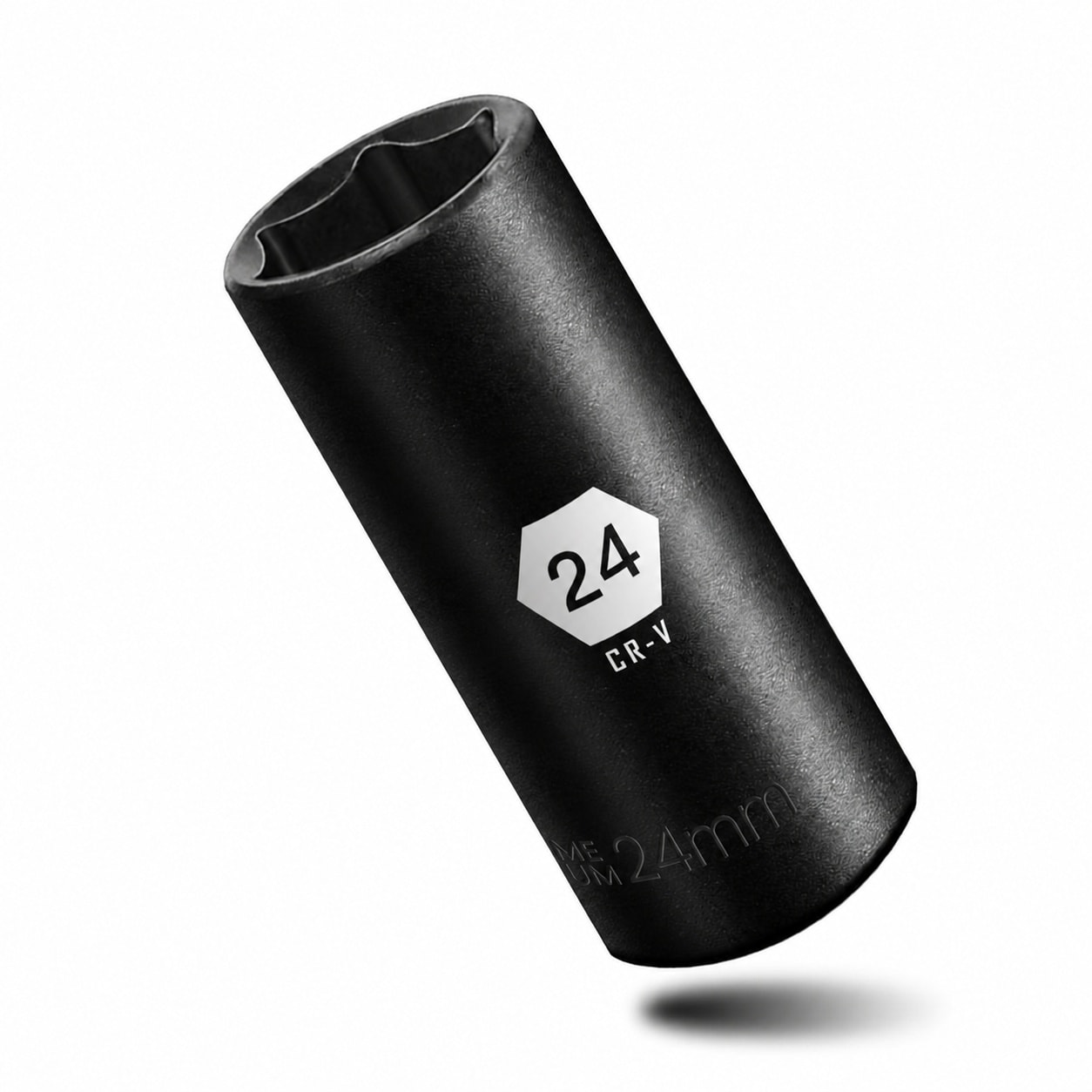 Afoxsos  3/8 Drive Deep Impact Socket Metric 24mm 6 Point Chrome Vanadium Steel Black Manganese Phosphate Coating durable home and garden