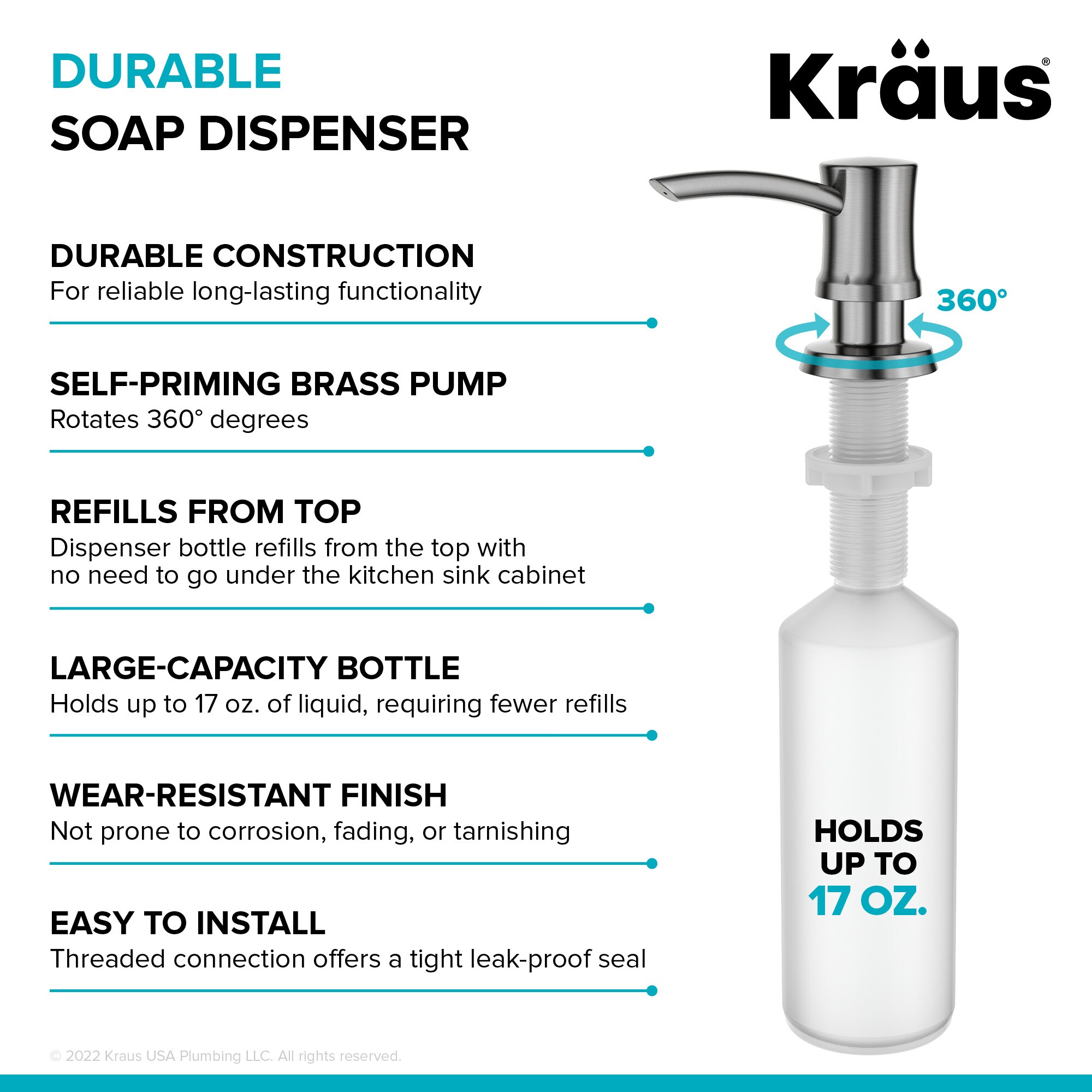Kraus KSD-54SS Soap-Lotion-Dispensers - View #8