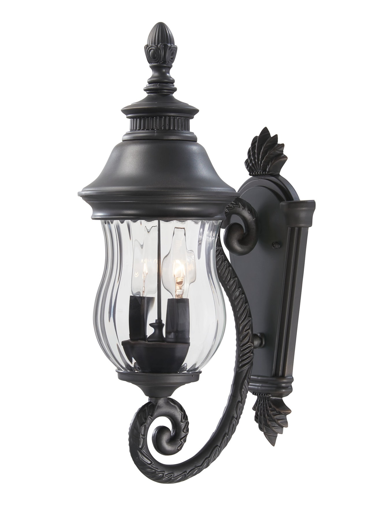 Heritage Bronze and Black 19.5" Outdoor Wall Sconce with Clear Glass