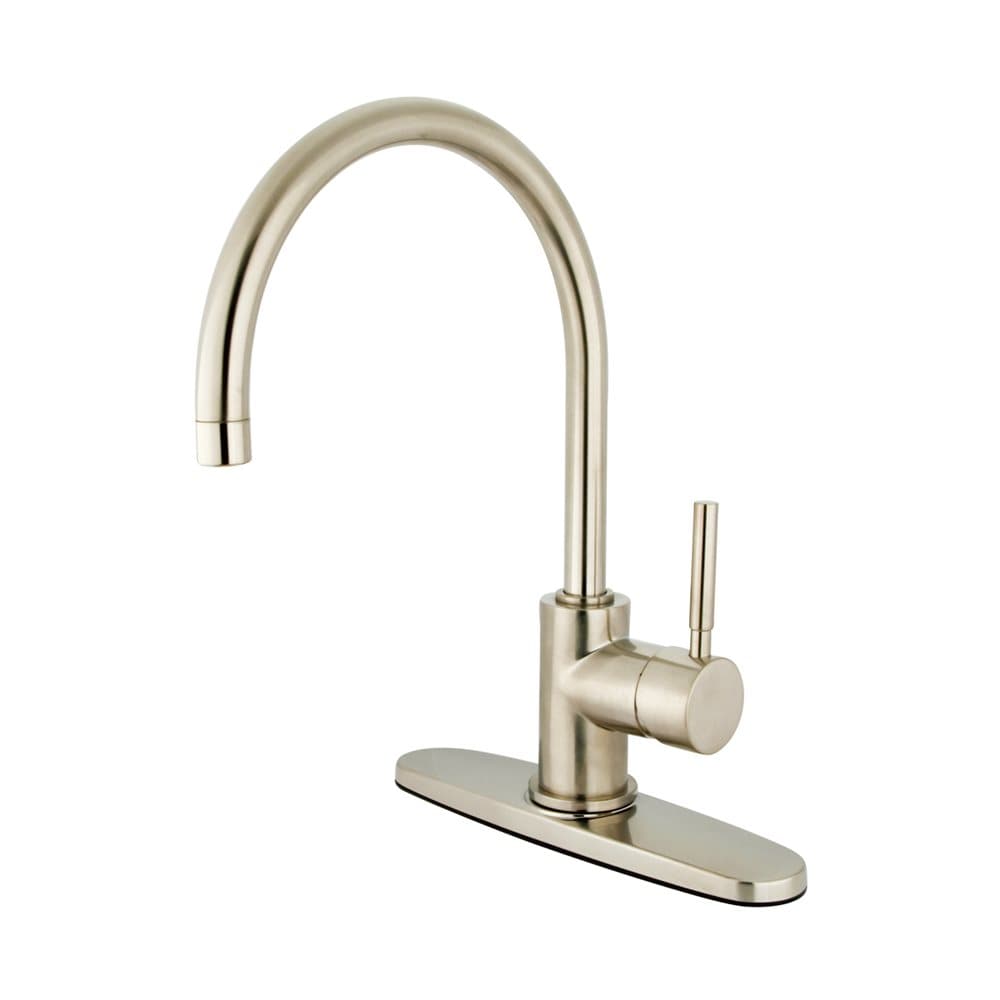 Elements of Design ES8718DLLS Concord Satin nickel Single Handle Deck-mount Kitchen Faucet ( Deck Plate Included )