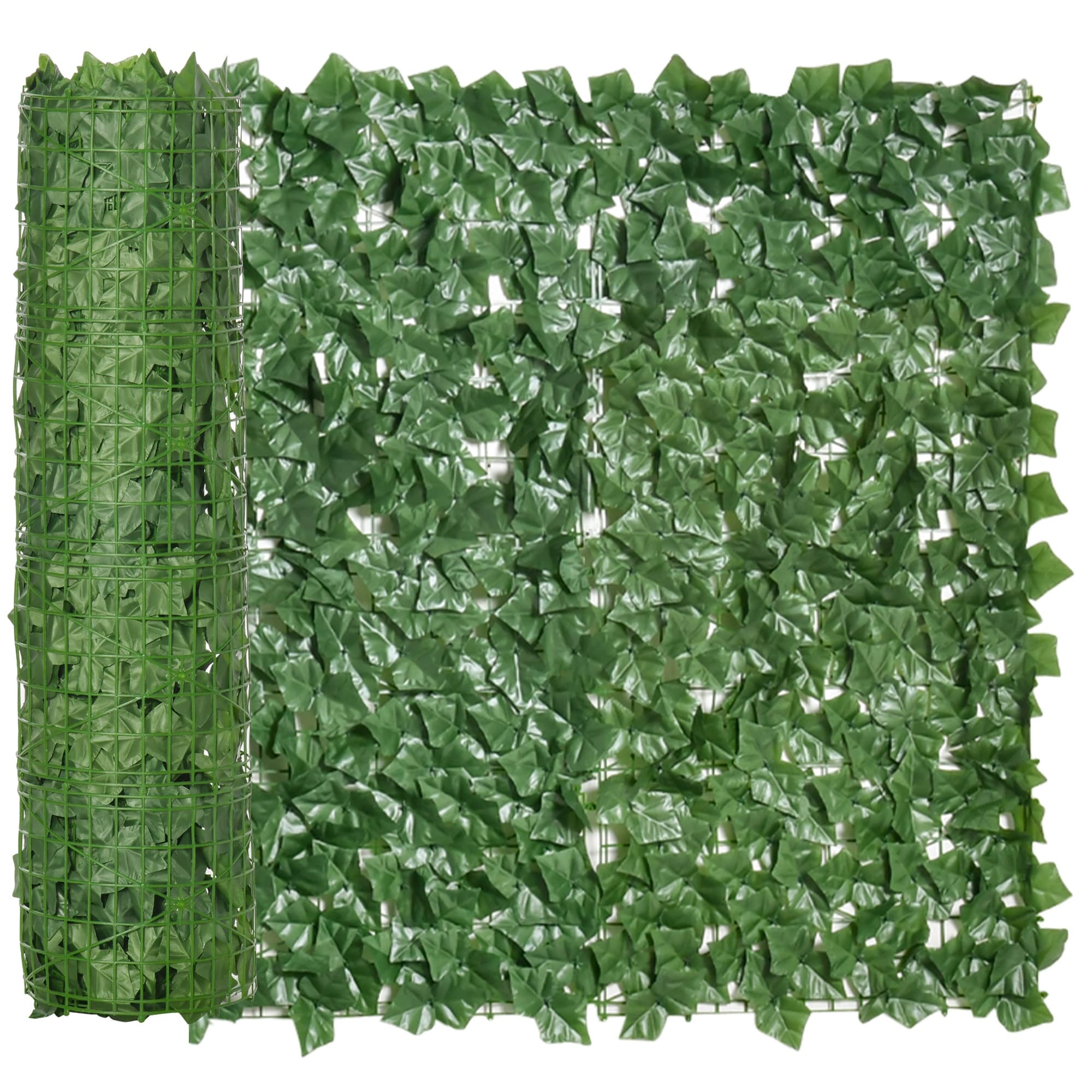 Outsunny  Grass Wall Panels  118in x 39in Artificial Grass Wall Decor Greenery Backdrop Panels Wall for Outdoor  Indoor  Garden  Fence  Backyard  Dark Green