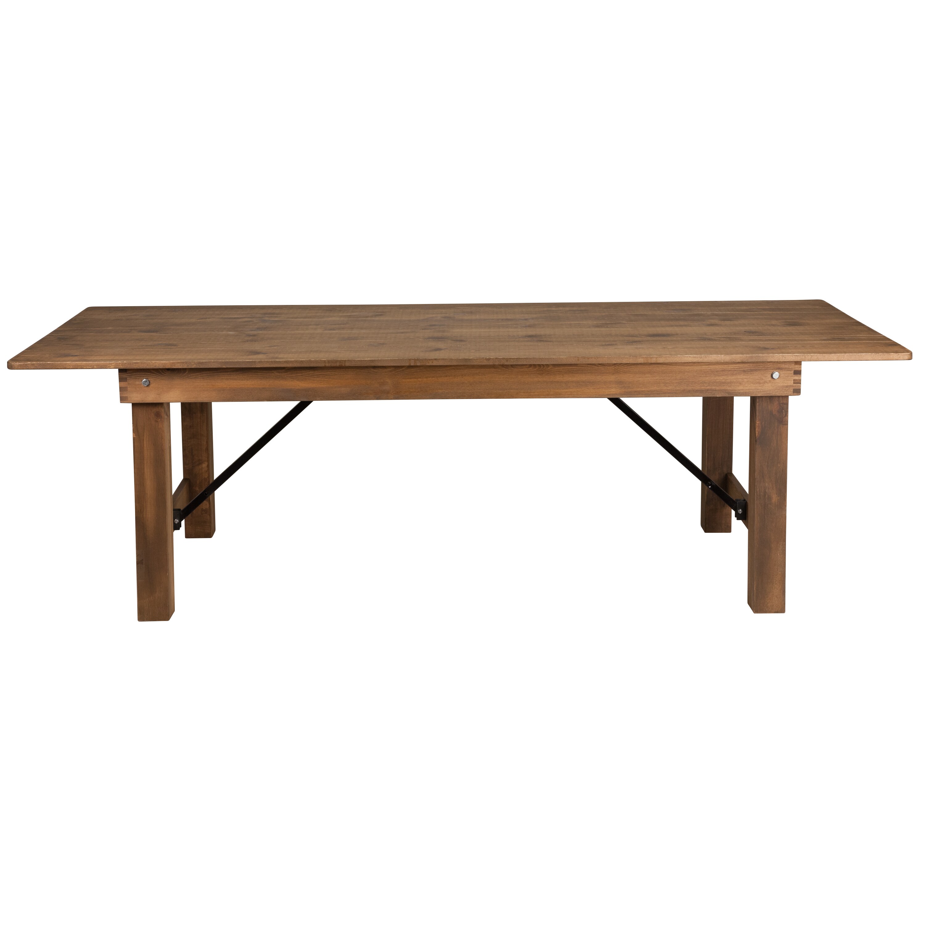 Flash Furniture Hercules Series 7' x 40 Rustic Solid Pine Folding Dining  Table, Rectangular Antique Farmhouse Dining and Event Extension Table