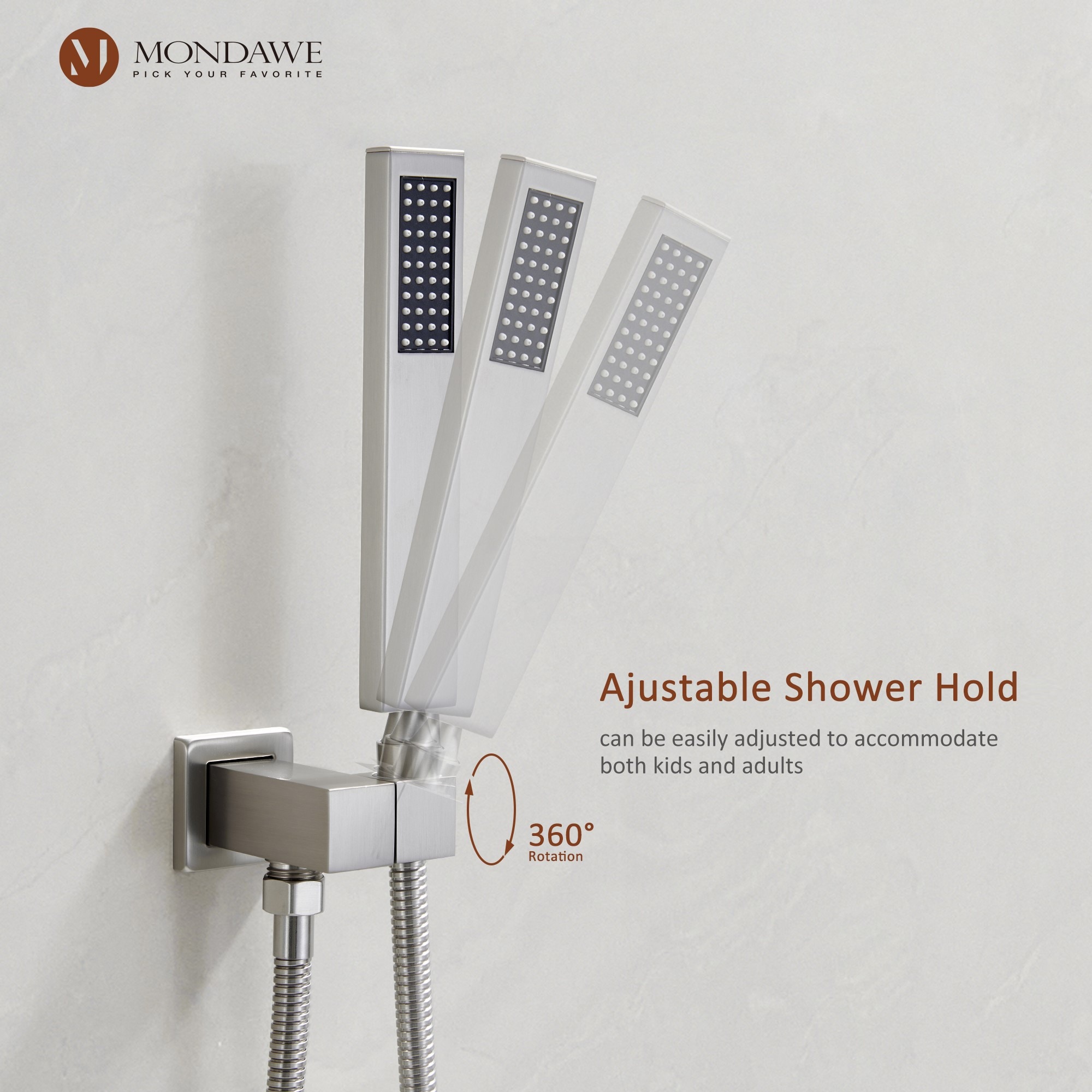 Mondawe MO-DTF5506NS Showerhead-Bar-Panels - View #6