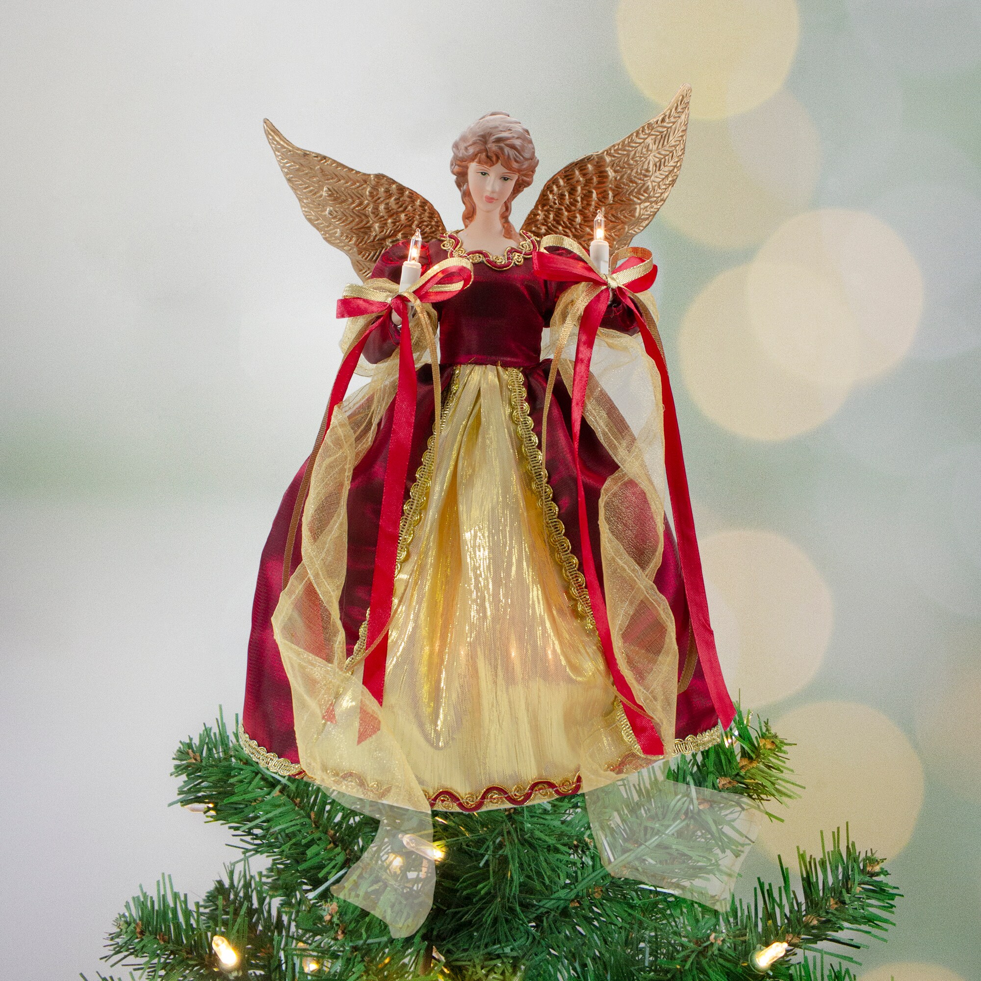 Northlight 18-in Angel White Christmas Tree Topper in the