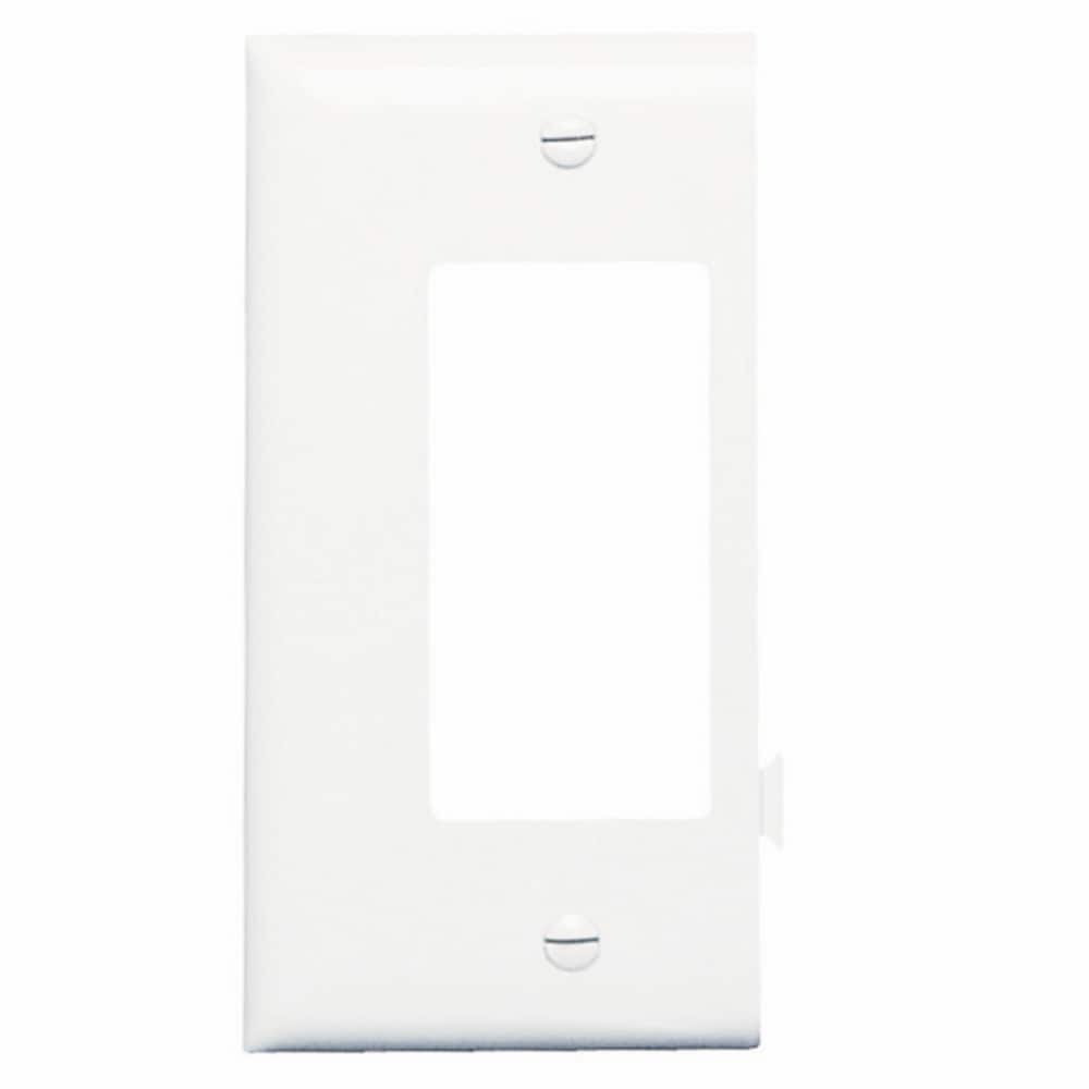 Legrand PJSE26WCC10 Pass Seymour 1 -Gang Midsize Size White Nylon Indoor Decorator Wall Plate