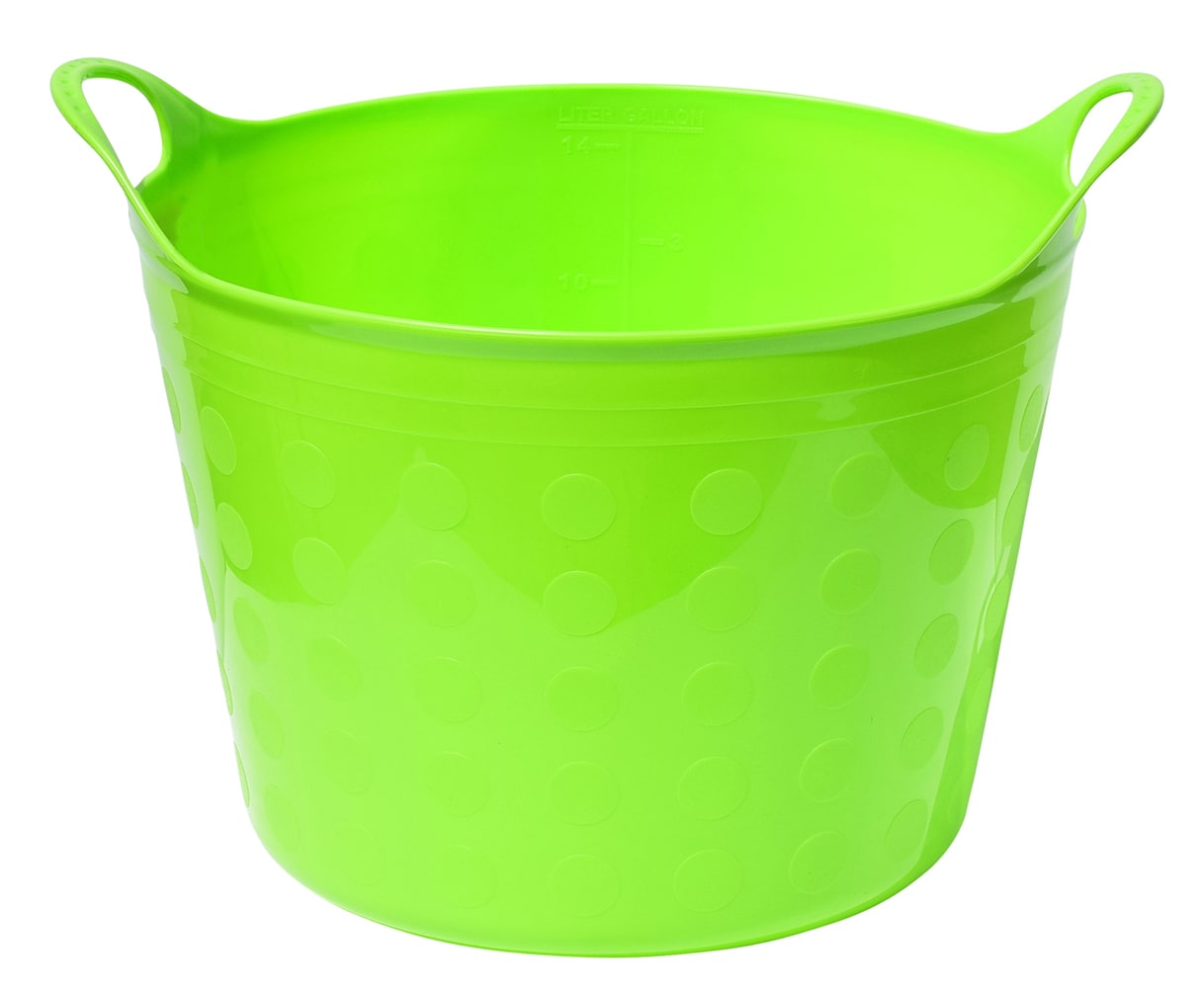 Tuff Stuff Products Flex Tubs 22-in W x 16.5-in H x 22-in D Green with Dot  Patterns Polyethylene Stackable Tub in the Storage Bins & Baskets  department at