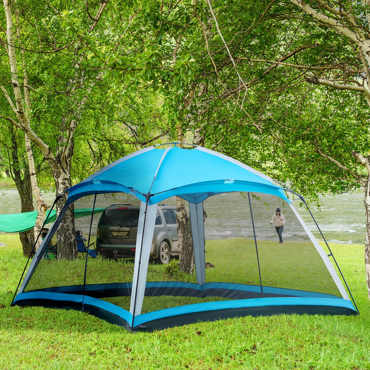 Mondawe MO-NP11793 Camping Tents Polyester 3 -Person Screen tent