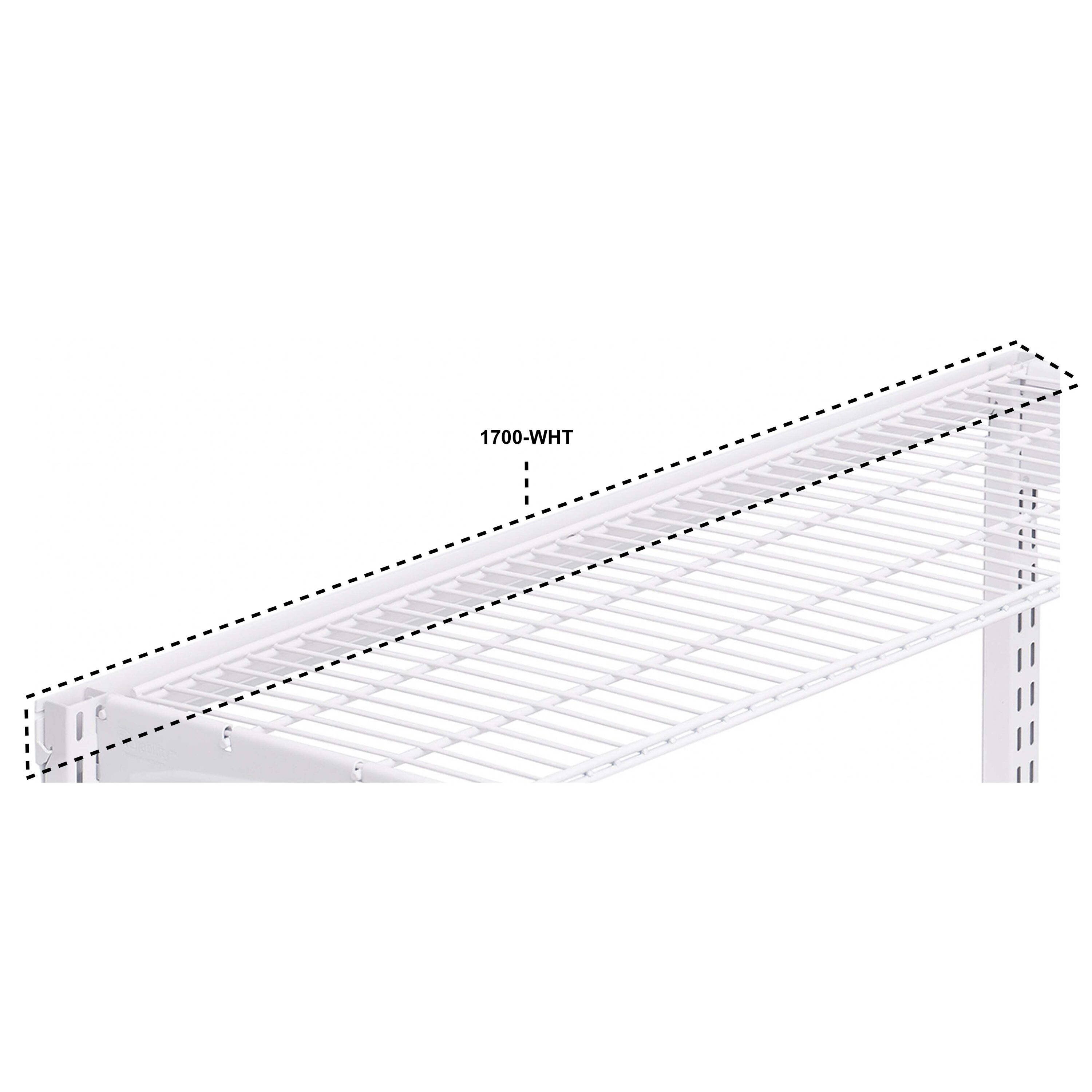 Triton Products 1700-WHT Wire-Closet-Hardware - View #4
