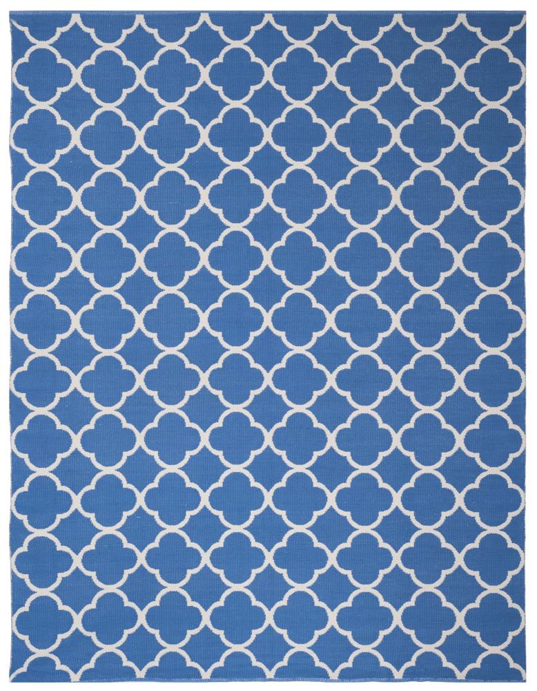 Safavieh MTK725C-8 Montauk Kure 8 x 10 (ft) Cotton Blue/Ivory Rectangular Indoor Trellis Area rug