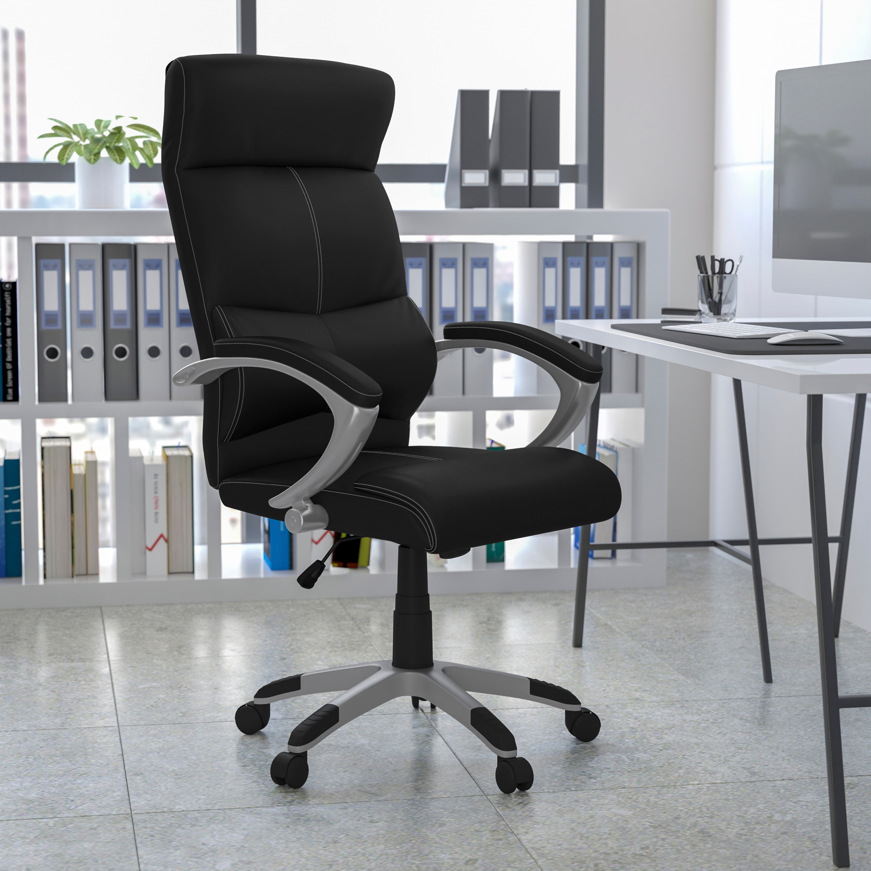 High Back Black LeatherSoft Executive Swivel Office Chair