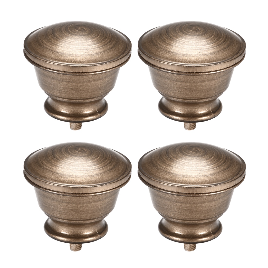 Unique Bargains Curtain Rod Finials Fit for 0.62 Inch Dia (Max.) Rod Plastic EndM5 Thread Dia Brown Tone 4pcs