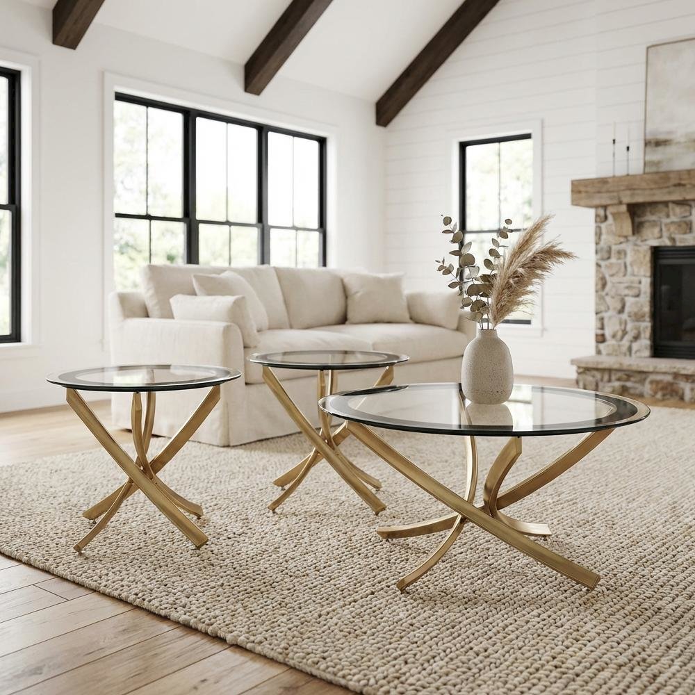 FurniFact BO3942152WHT Accent-Table-Sets - View #2