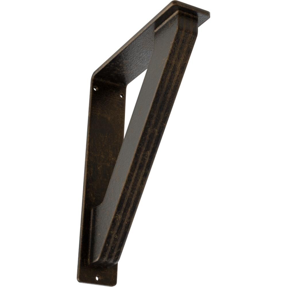 Ekena Millwork BKTM02X07X10TTRABS Traditional 7.5-in x 2-in x 10-in Antique brass Wrought iron Countertop support bracket