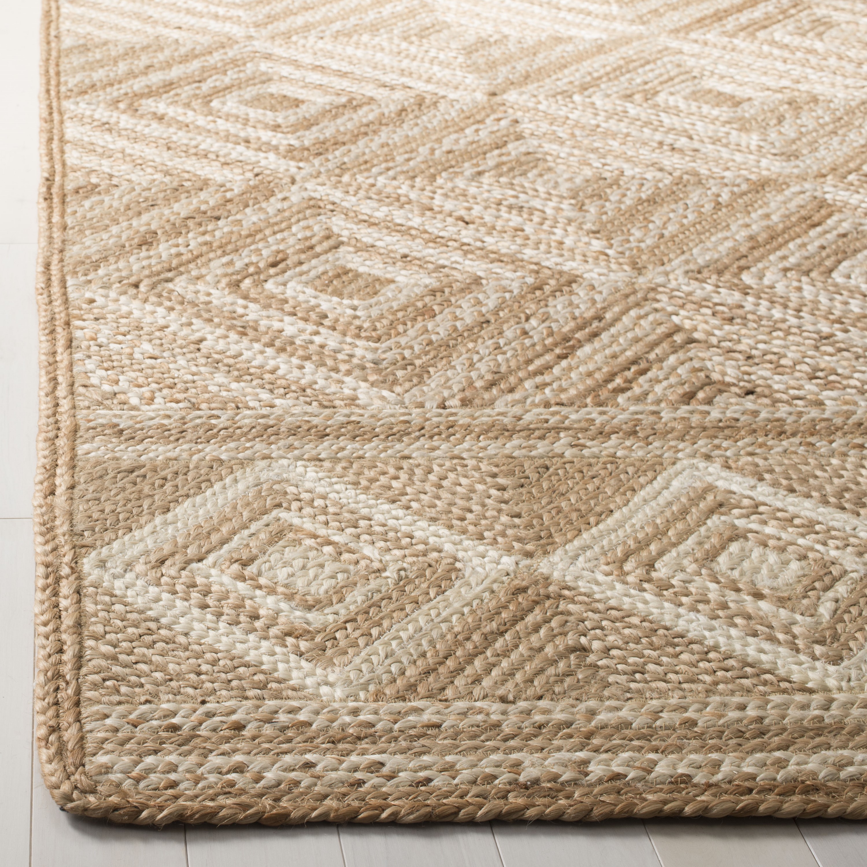 Natural Ivory Hand-Knotted Jute Area Rug 4' x 6'