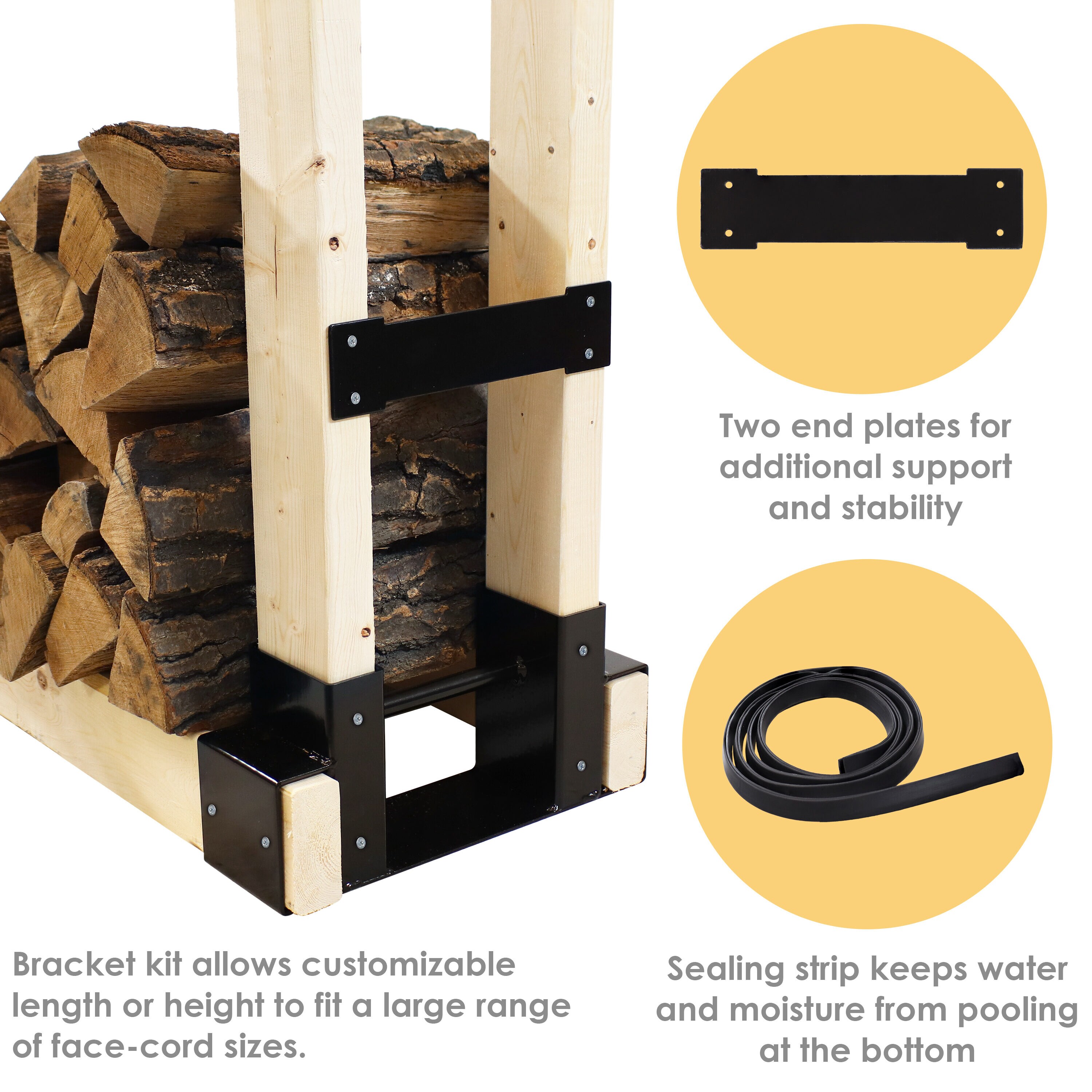 Firewood rack discount bracket kit lowes